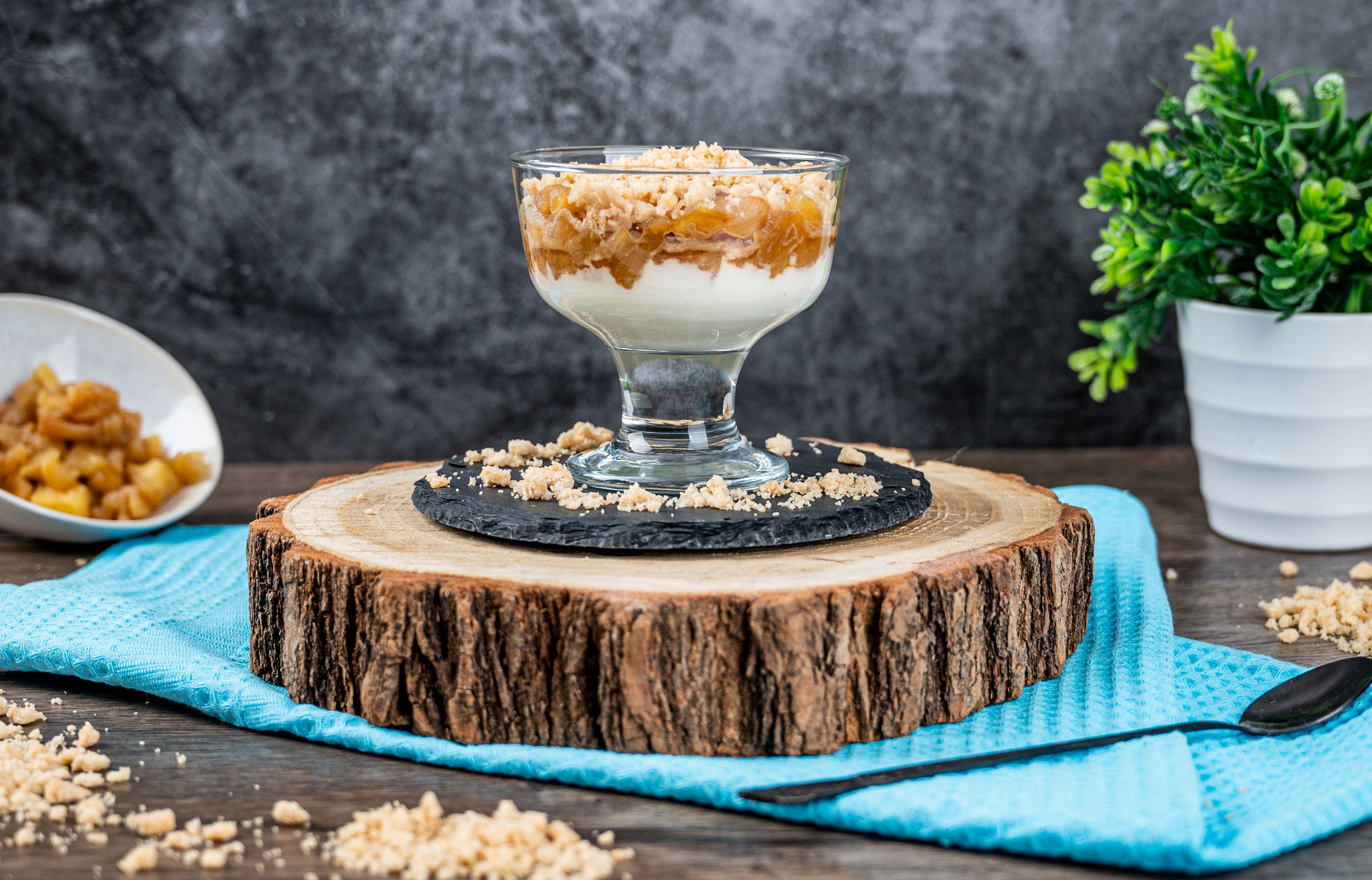 Knuspriges Apfeldessert