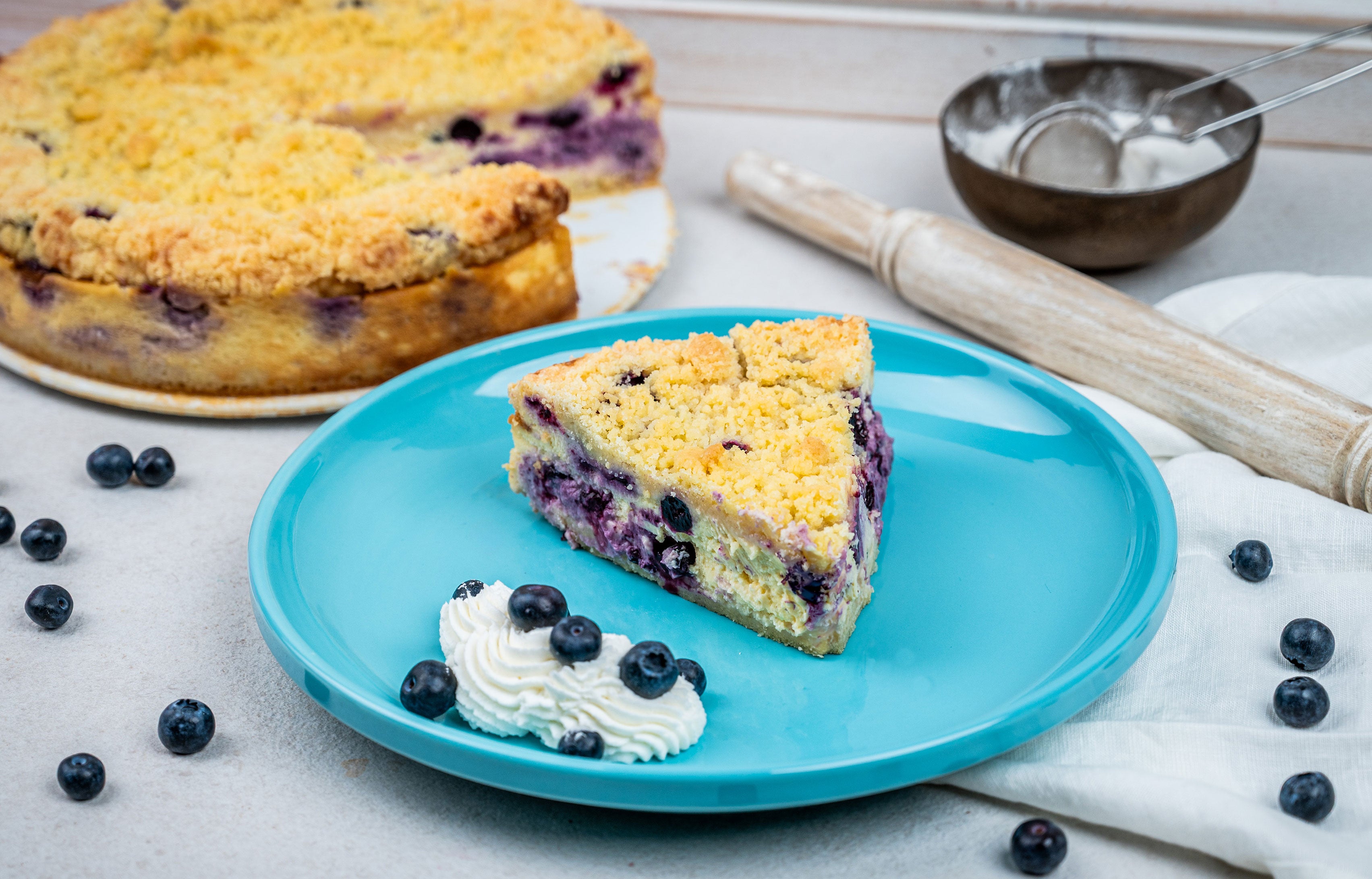 Quark-Blaubeer Kuchen