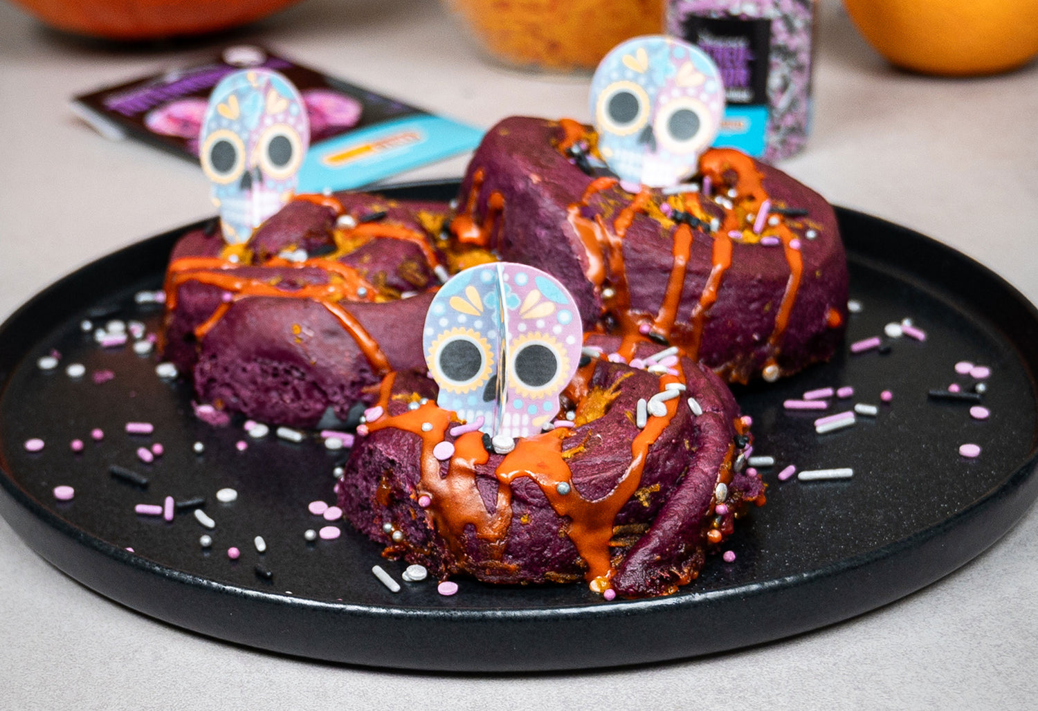 Halloween Kürbisschnecken
