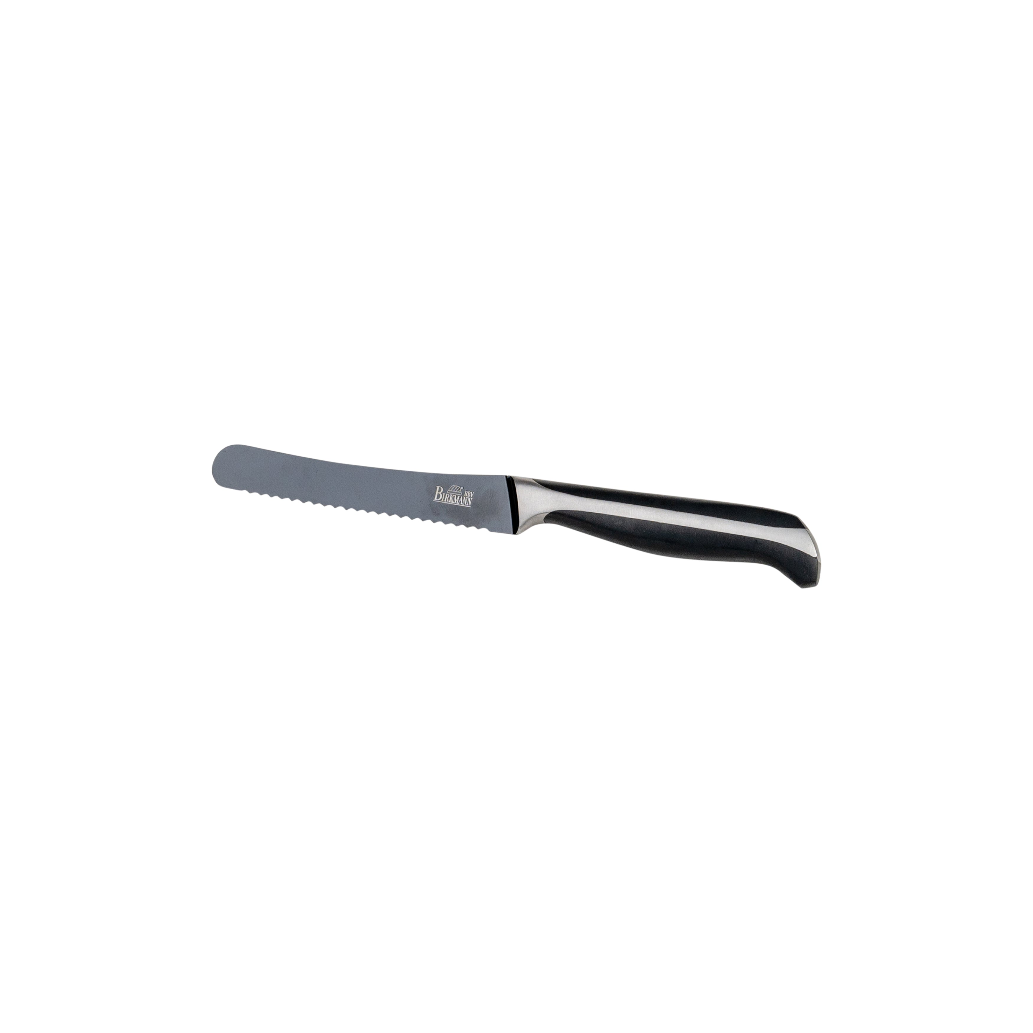 Black stainless steel bread knife (blade 12 cm)