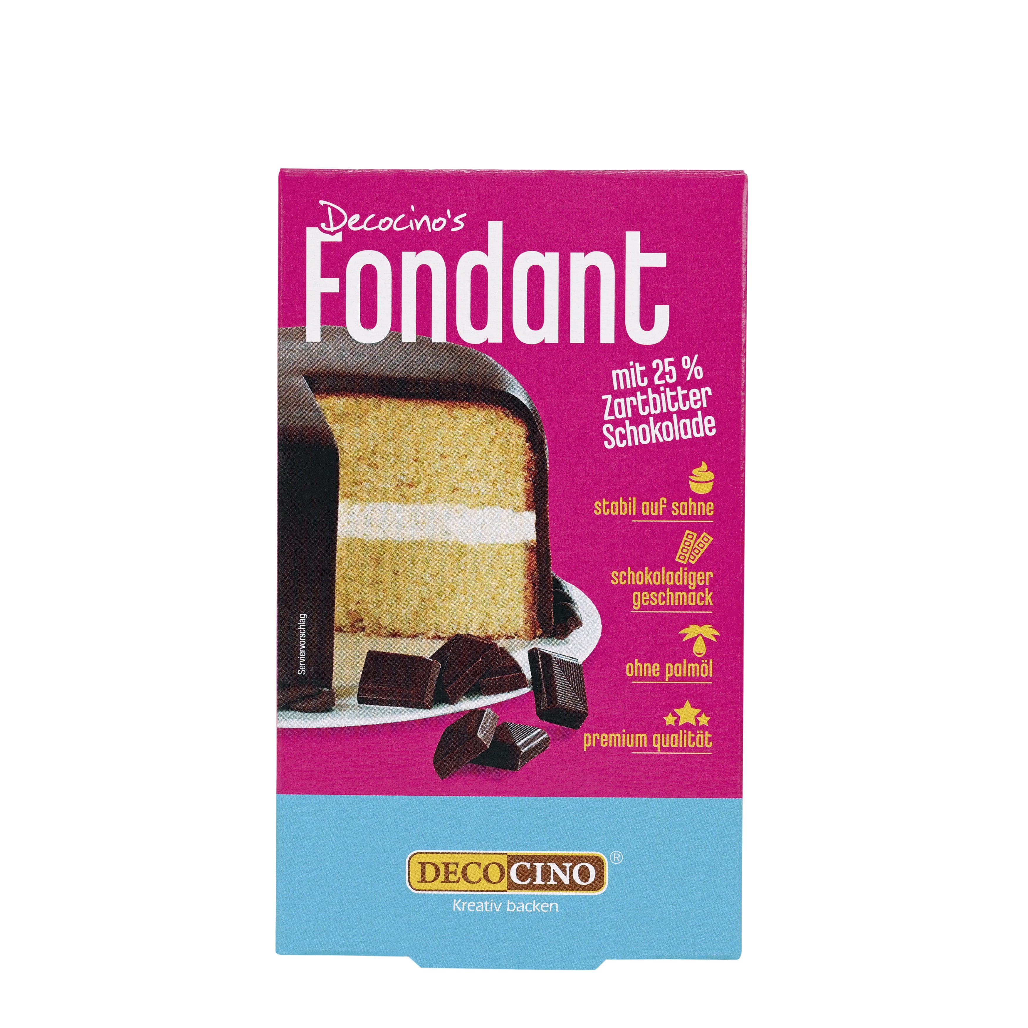Fondant mit 25% Zartbitterschokolade (250g)