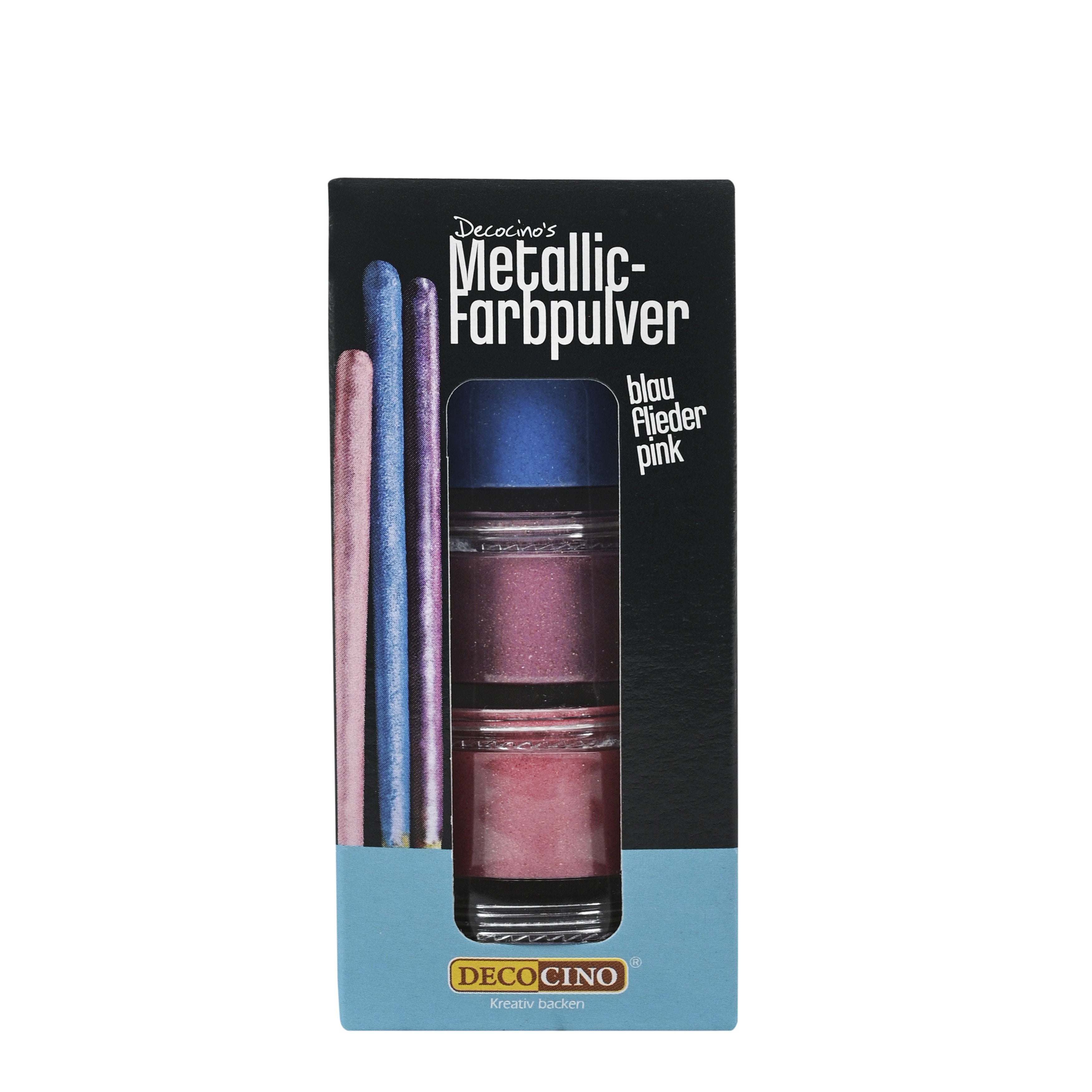Color powder set of 3 blue/lilac/pink (3 x 2g)