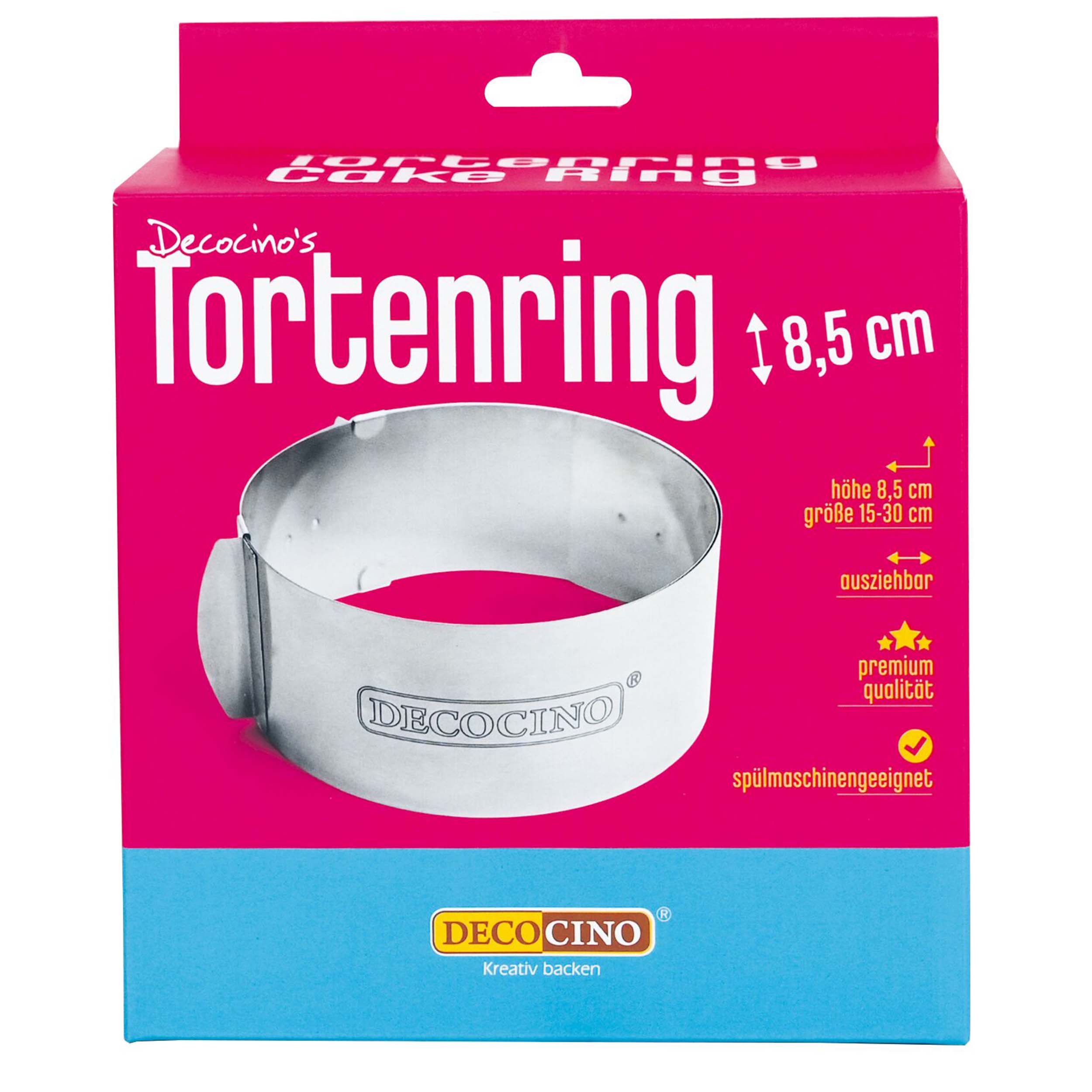 SET: Backrahmen (7cm Höhe) + Tortenring (5cm Höhe)