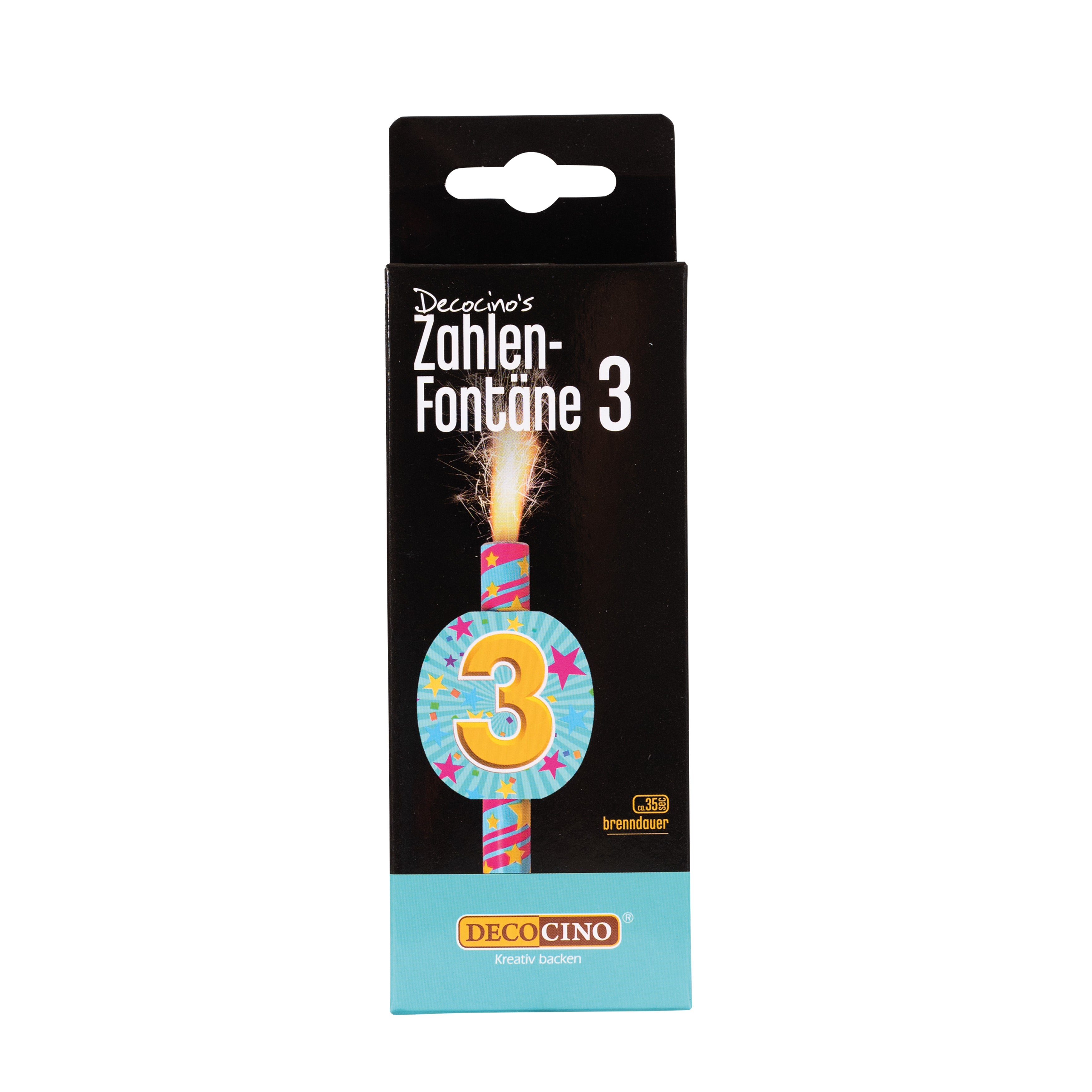 Zahlenfontäne 3, z.B. zum Geburtstag