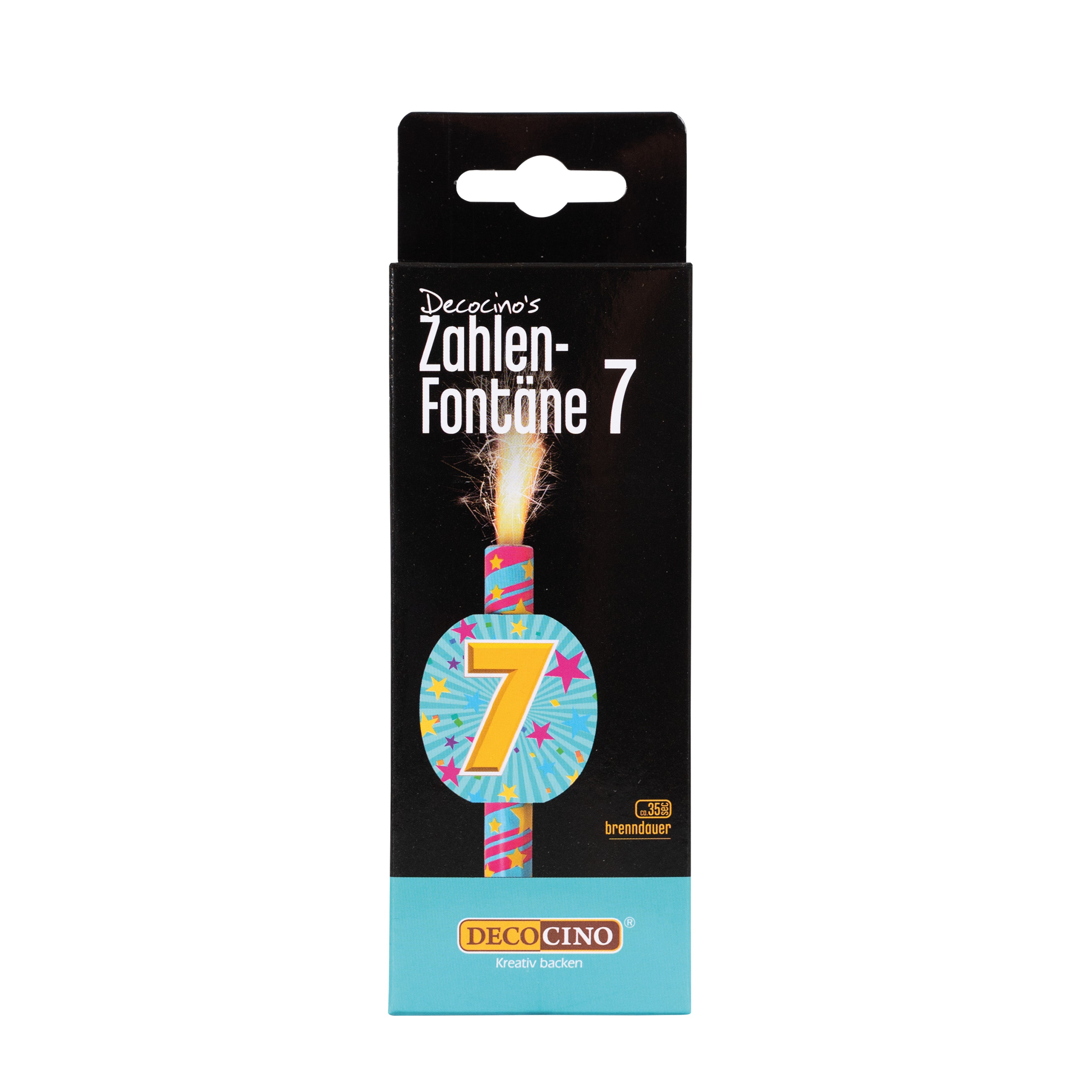 Zahlenfontäne 7, z.B. zum Geburtstag