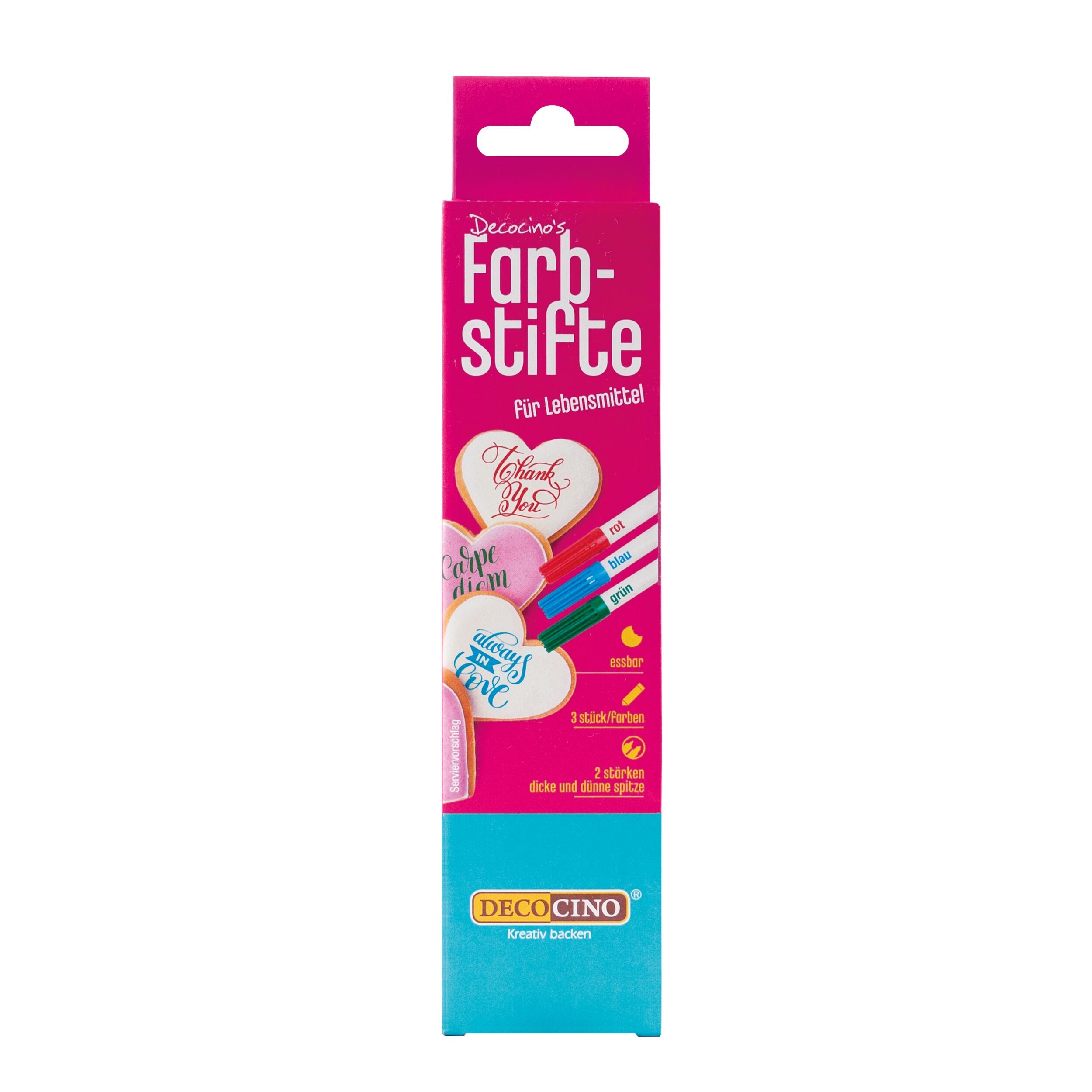 Food coloring pencils (3 pcs.) red/blue/green