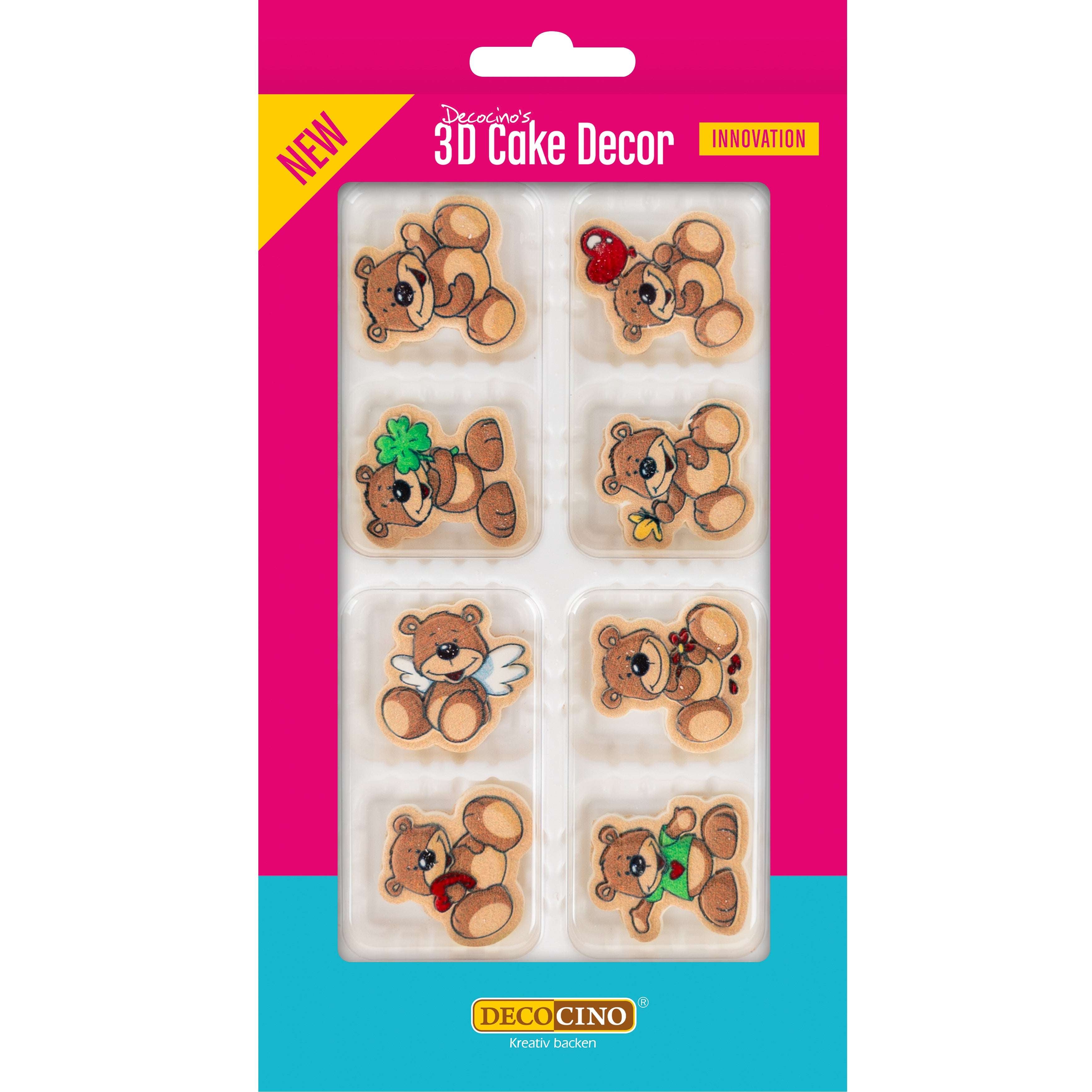 3D Cake Decor Bärchen (8 Stück)