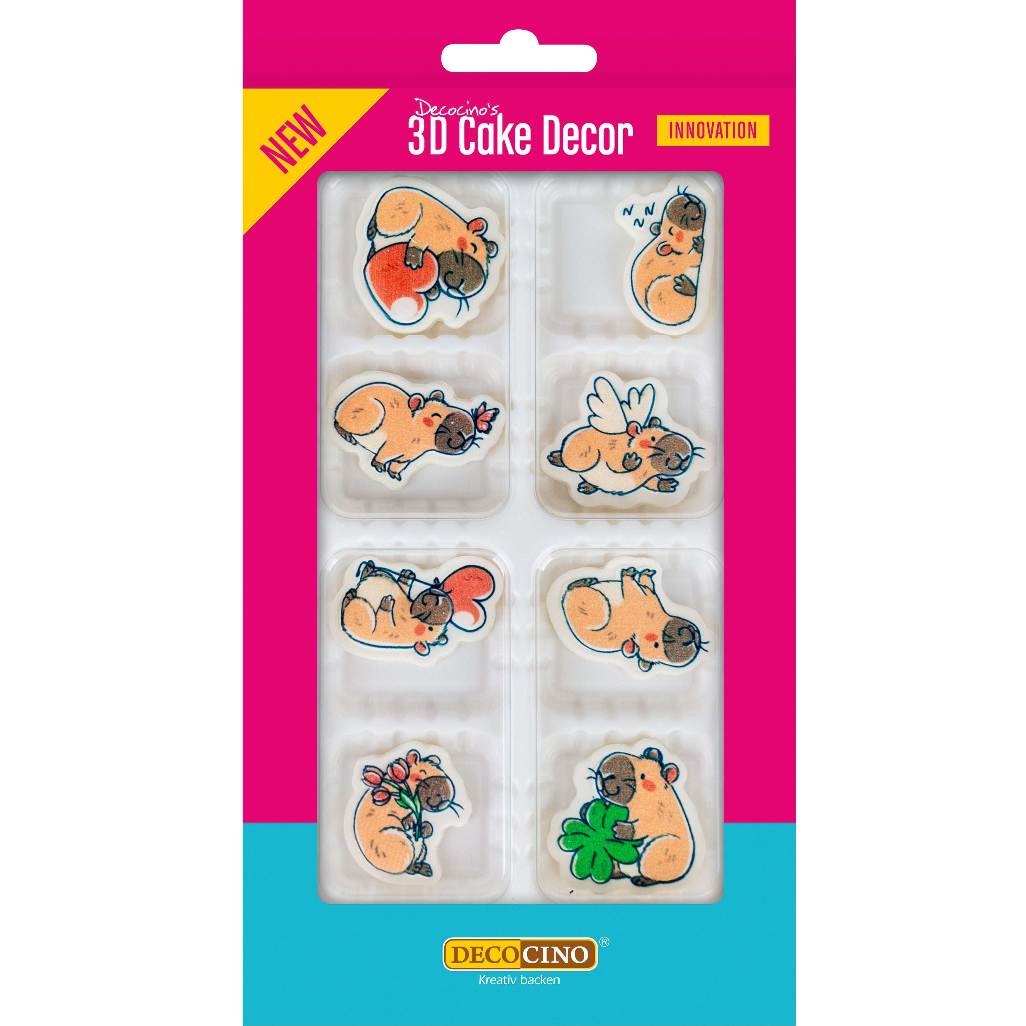 3D Cake Decor Capybara (8 Stück)