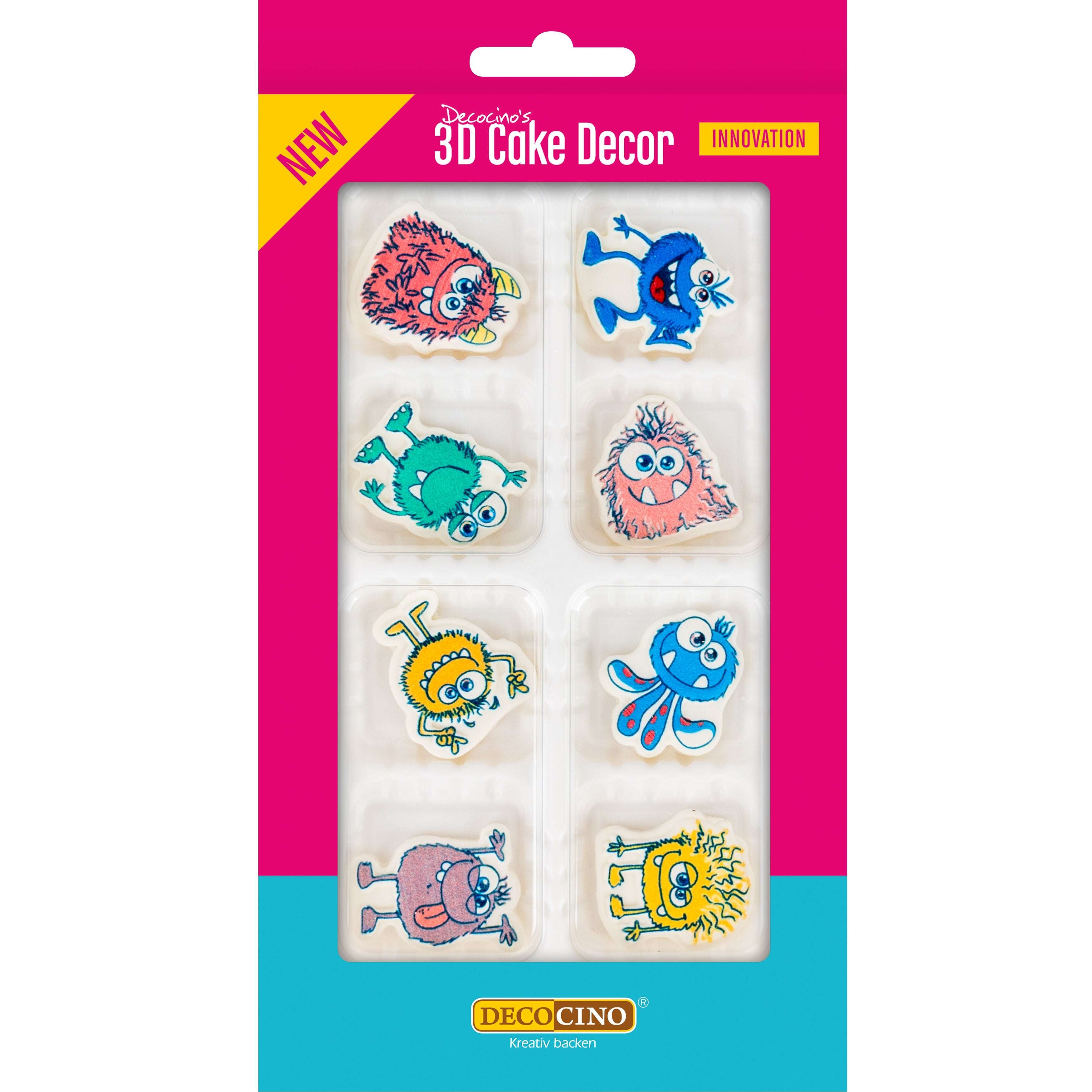 3D Cake Decor Monster Art (8 Stück)