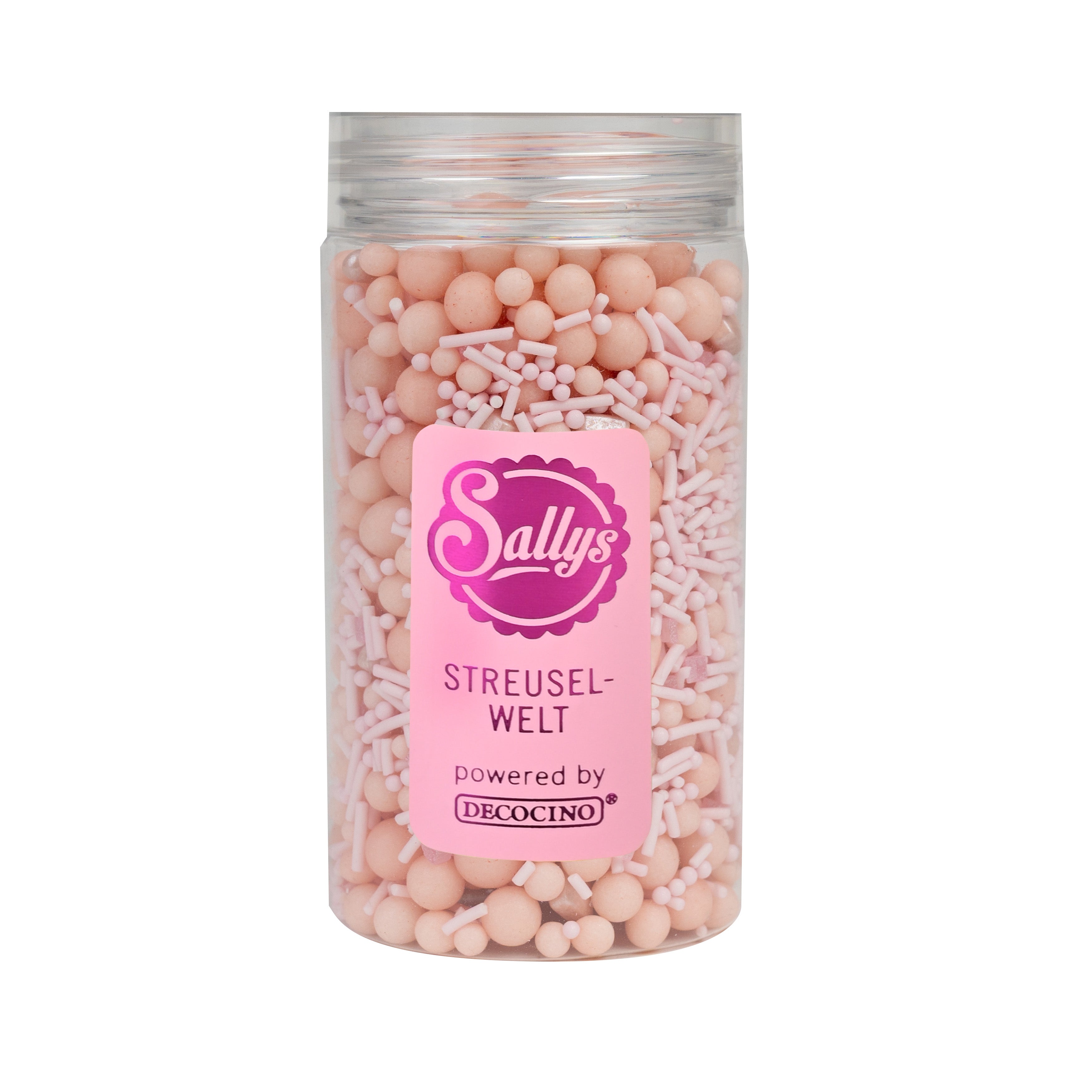 Sallys Streuselwelt Rose Dream Mix – zarte rosa Streusel-Mischung mit Perlen und Stäbchen, powered by Decocino