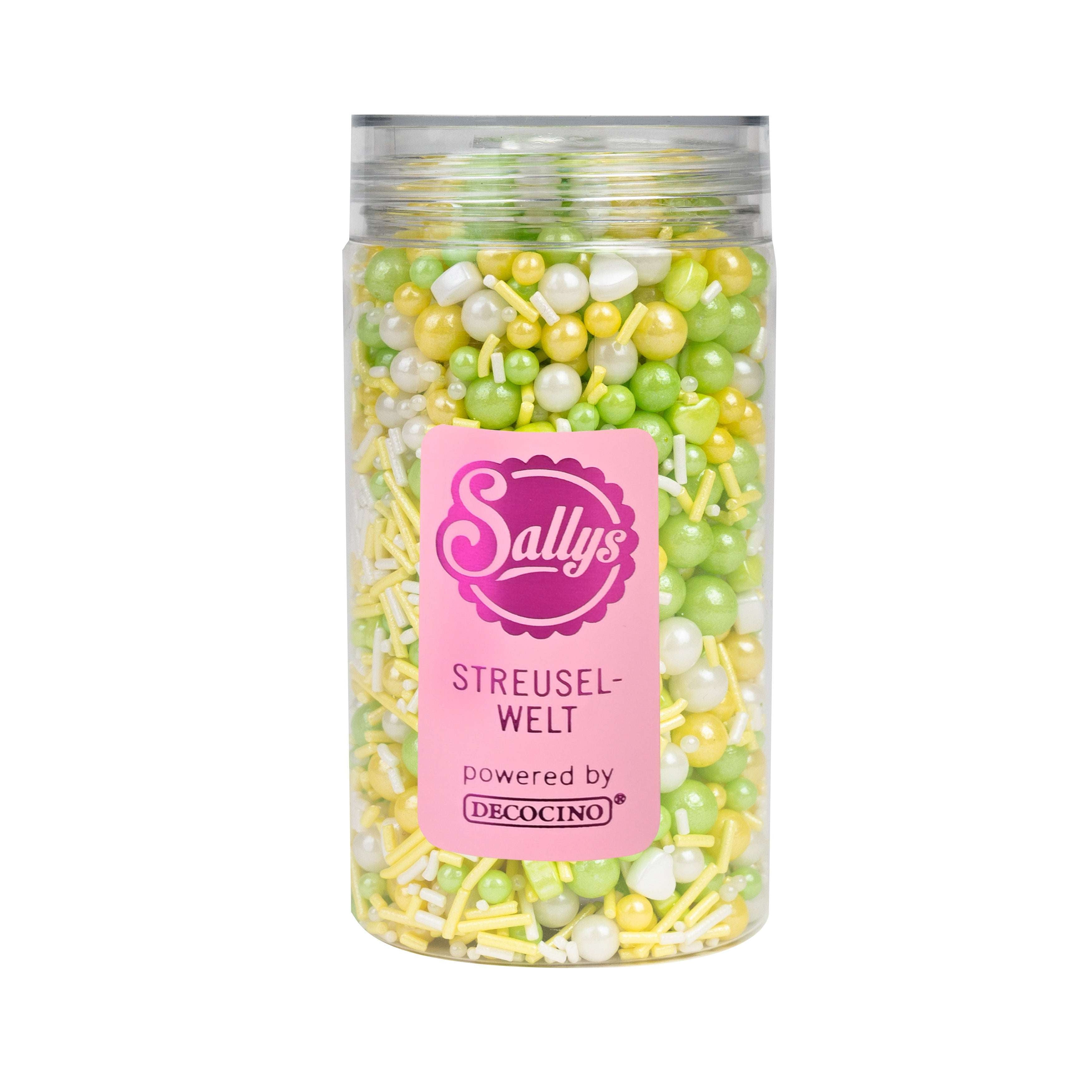 Sallys Streuselwelt – Limoncello Vibes Streuselmix in transparenter Dose powered by Decocino