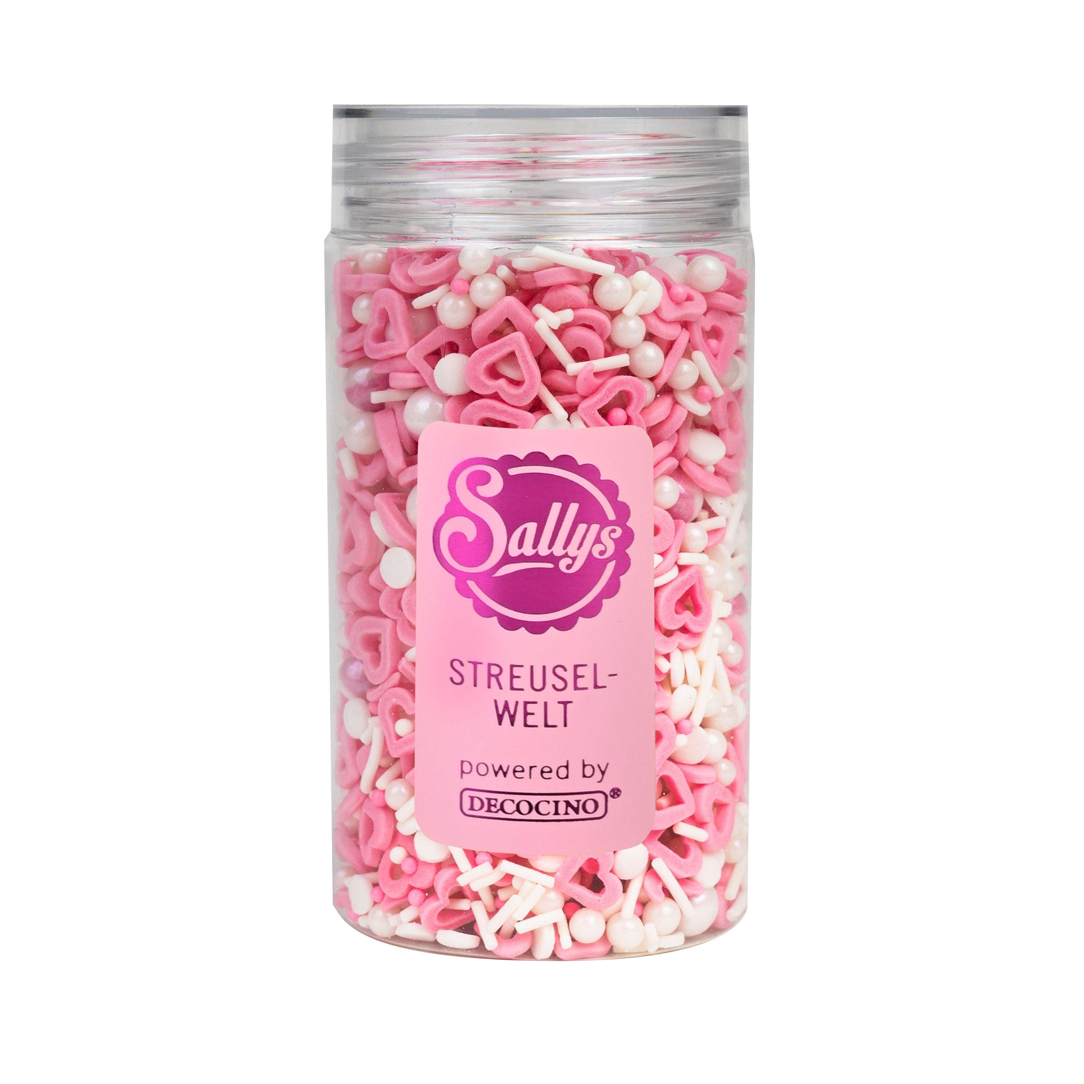 Sallys Streuselwelt – Romantic Mix Streuselmix in transparenter Dose powered by Decocino