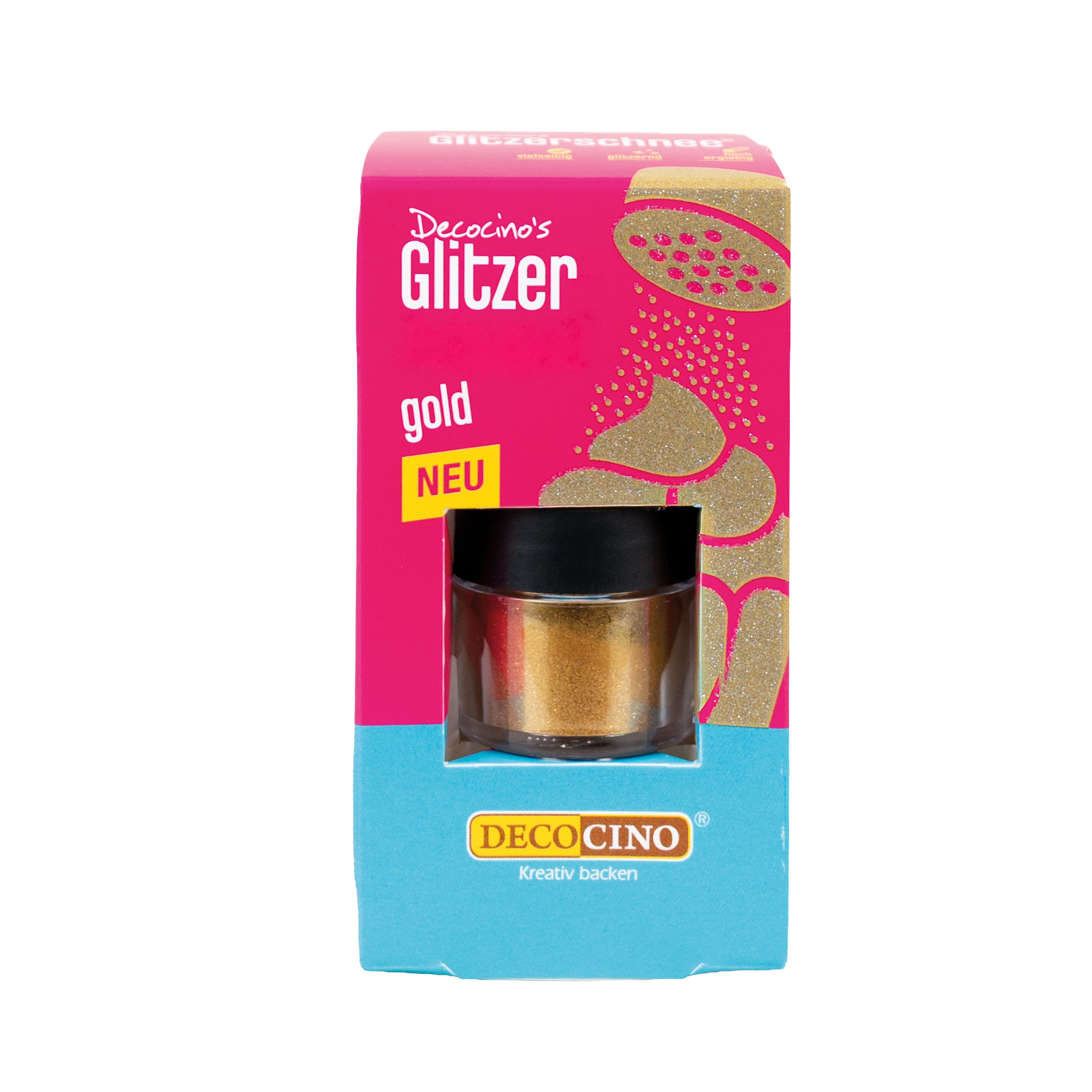 Glitzerschnee Gold Decocino