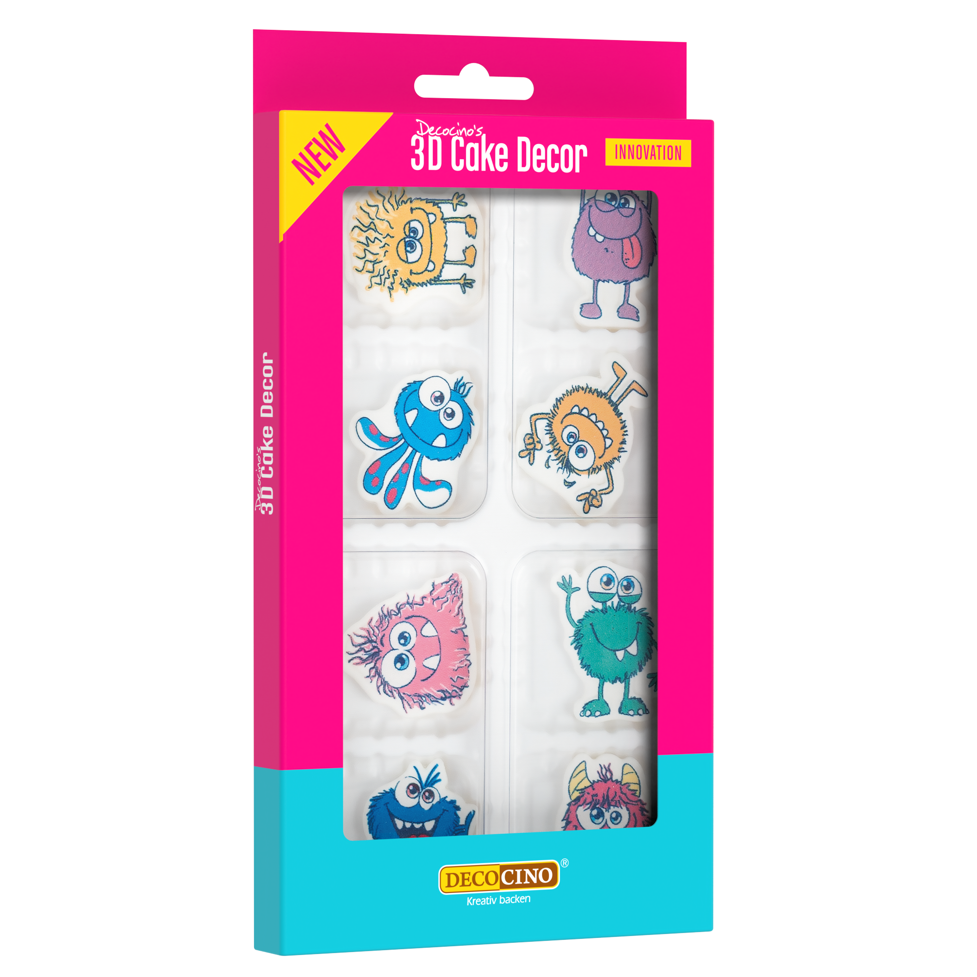 3D Cake Decoration Monster Art (8 pieces)