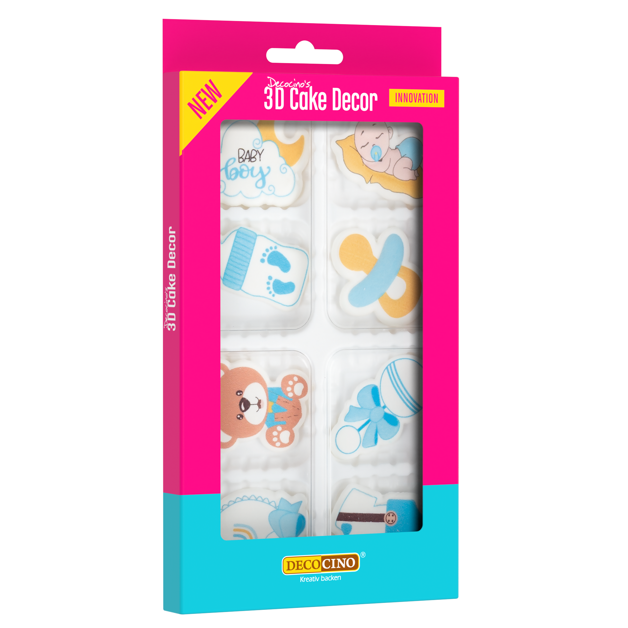 3D Cake Decor Baby hellblau (8 Stück)