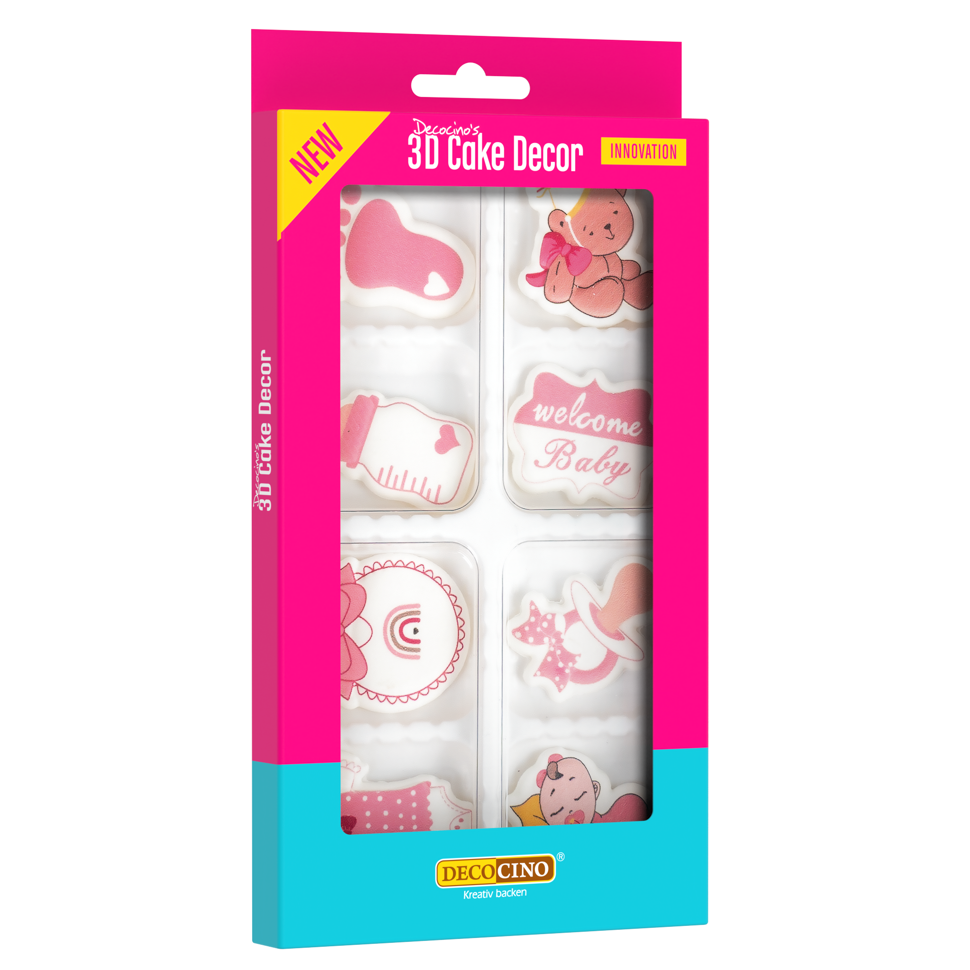 3D Cake Decor Baby rosa (8 Stück)
