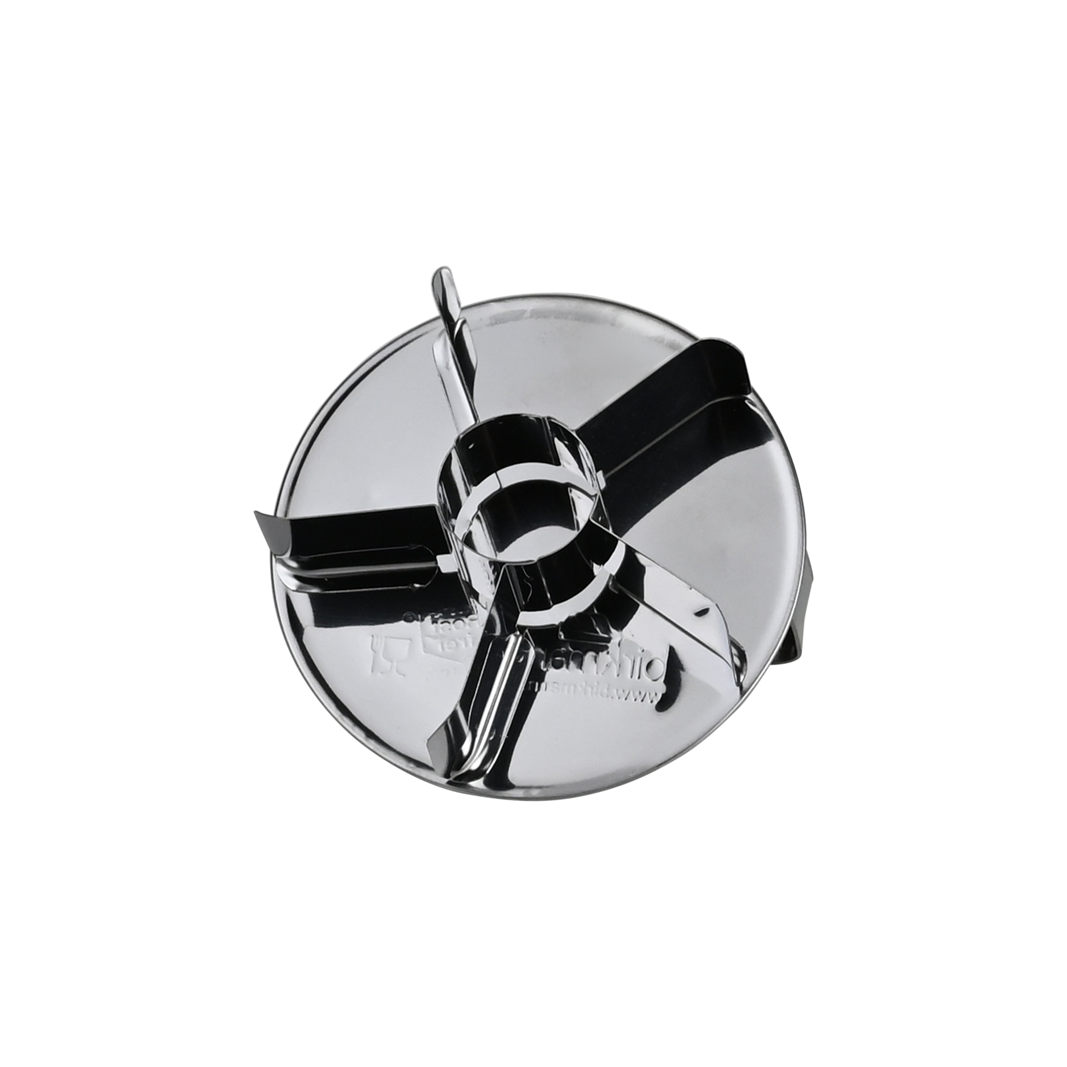 Klassischer Brötchenstempel aus Edelstahl von Birkmann zum Einschneiden von Brötchen.