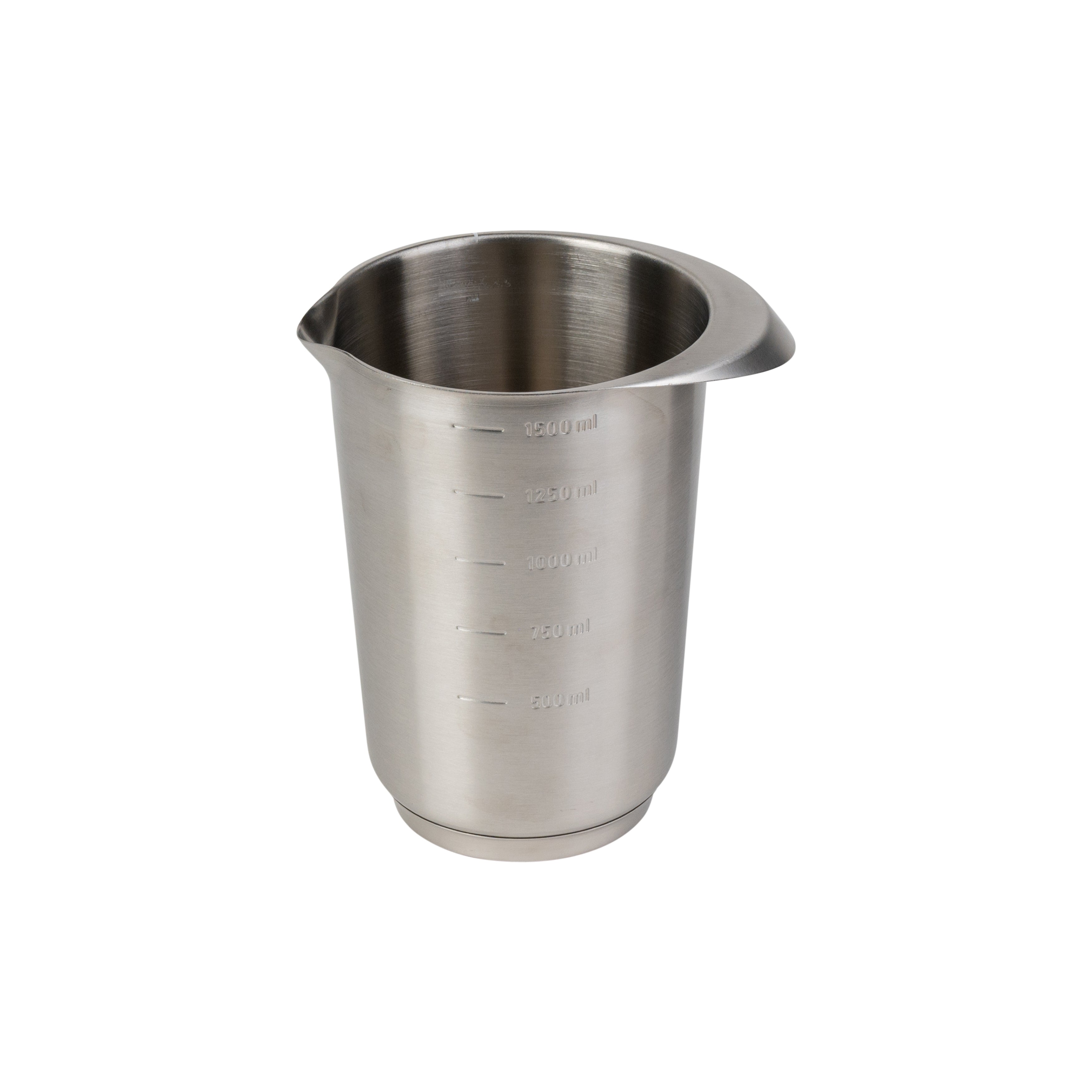 Premium Rühr- und Servierbecher Fassungsvermögen 1,5 Liter Edelstahl