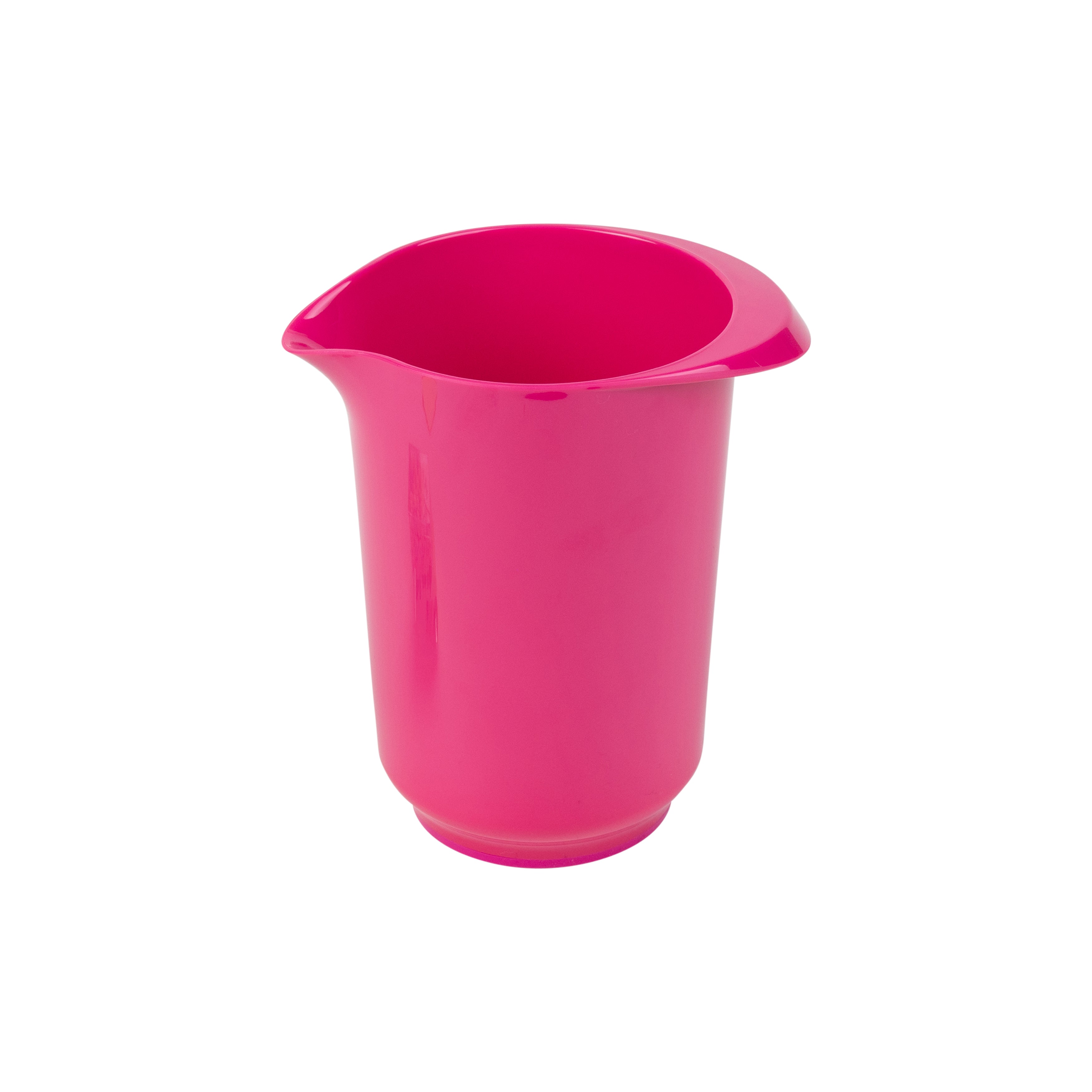 Pinker Rühr- und Servierbecher mit 1,5 Litern Fassungsvermögen und Ausgießer