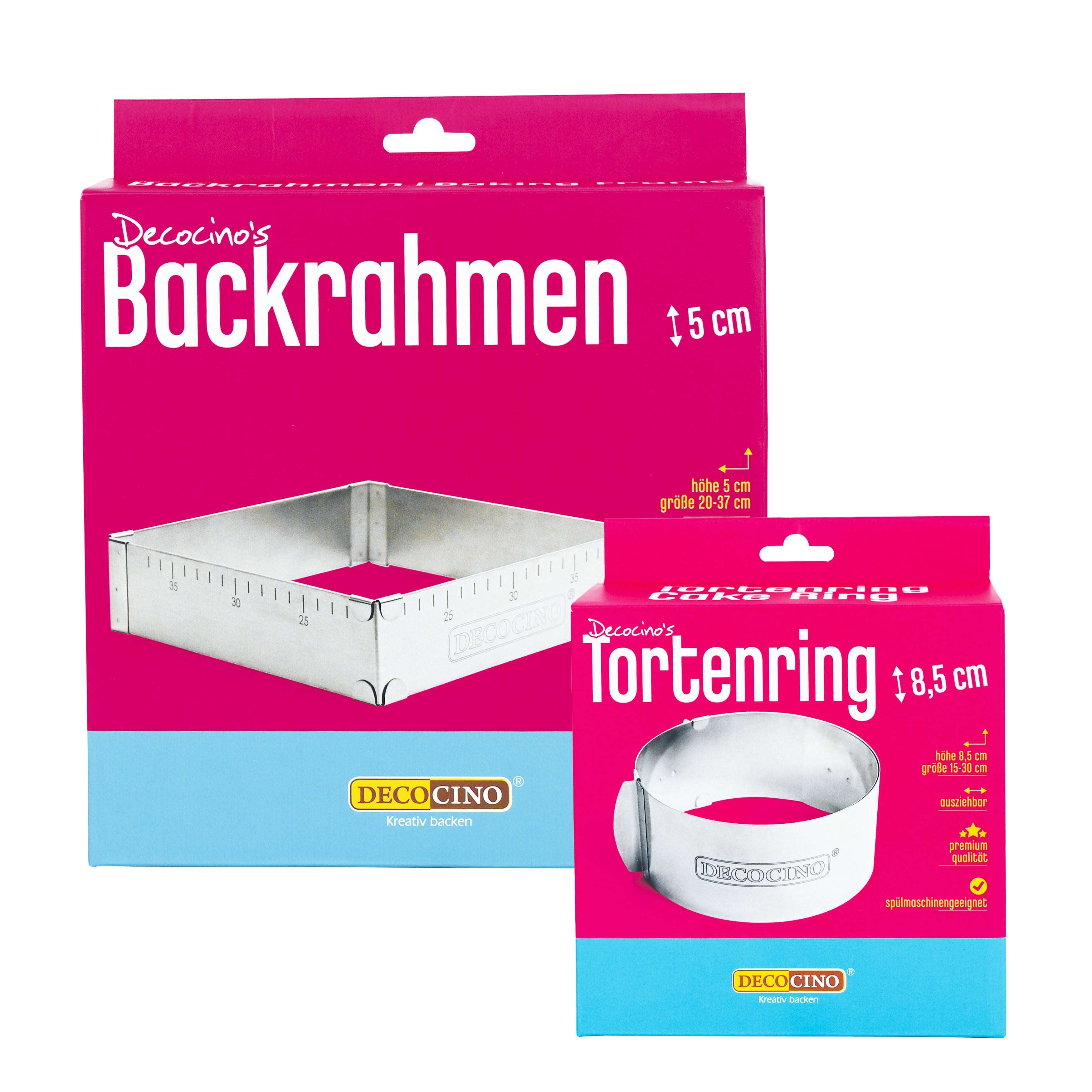 SET: Backrahmen (7cm Höhe) + Tortenring (5cm Höhe)