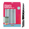 Baguette Set: Baguettebackform und Schwarzes Edelstahl Brotmesser (Klinge 28 cm)