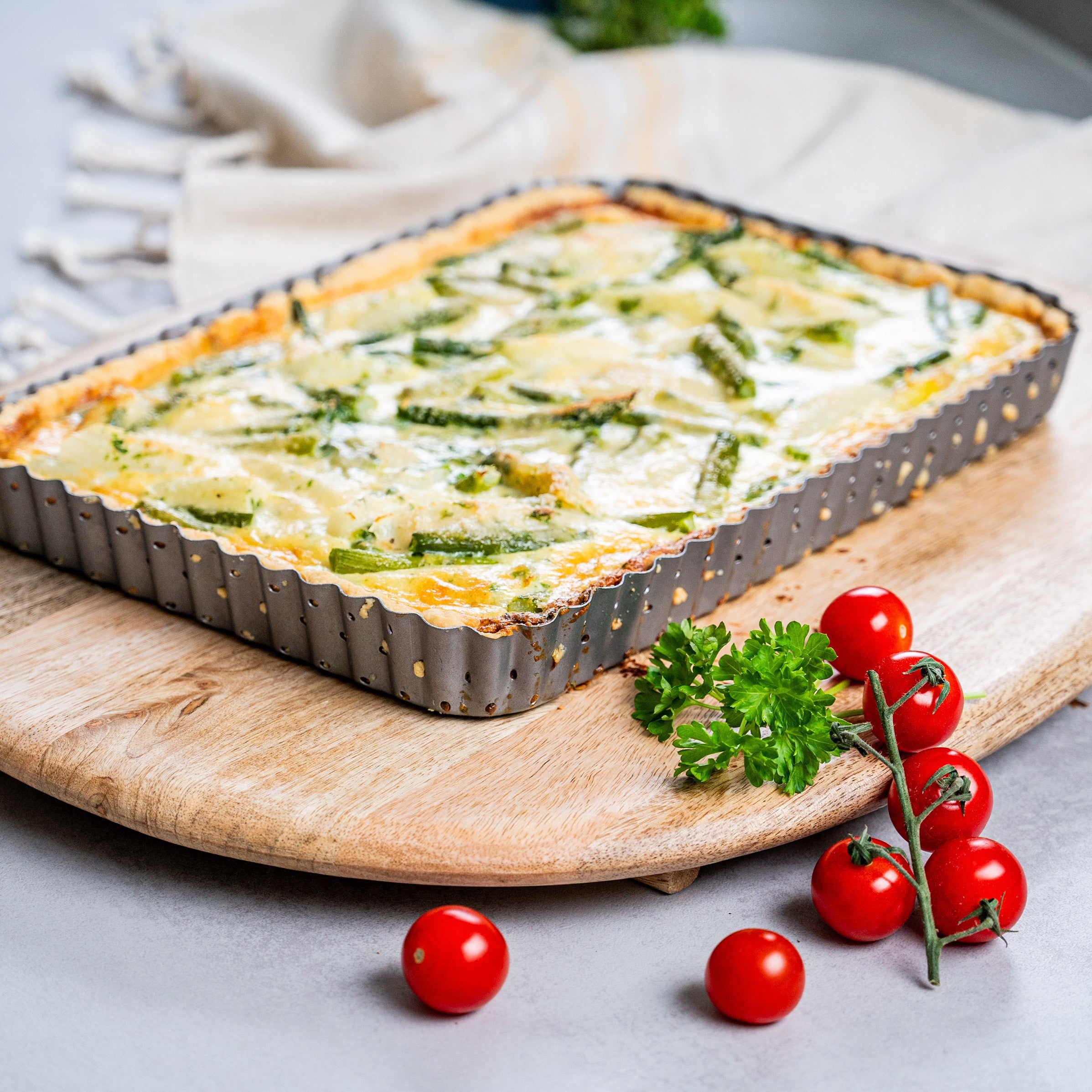 Rechteckige Quiche- & Tarteform, (32cmx22cmx3cm)