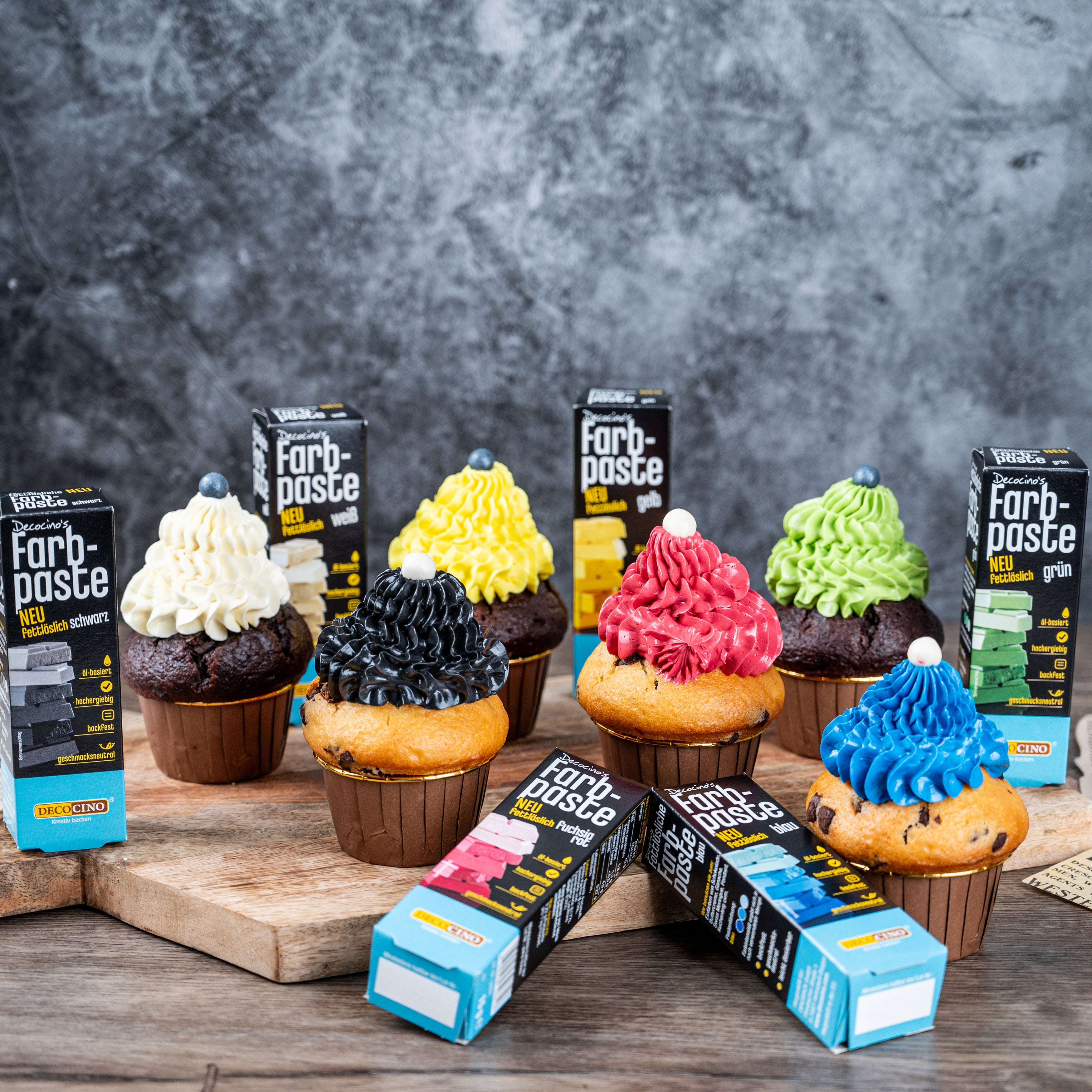 Fat-soluble color paste set, 6 pieces