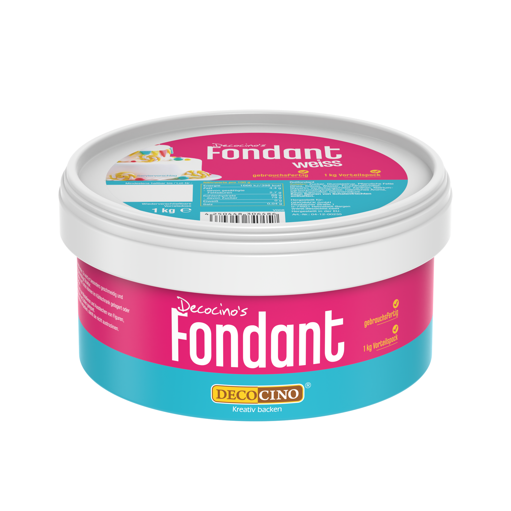 Rollfondant Weiß (1-kg-Vorratsdose)