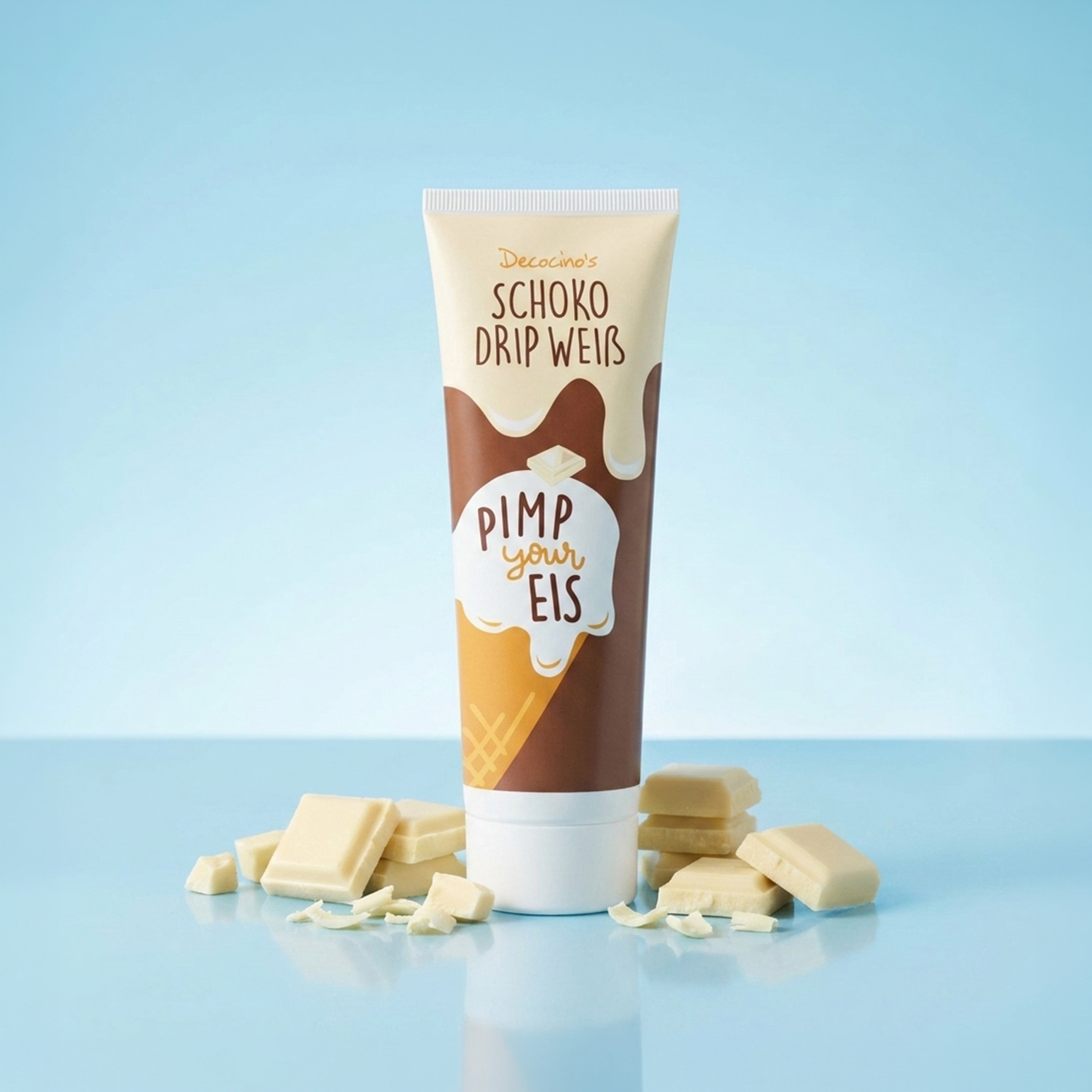Pimp Your Eis Weiße Schokolade Drip