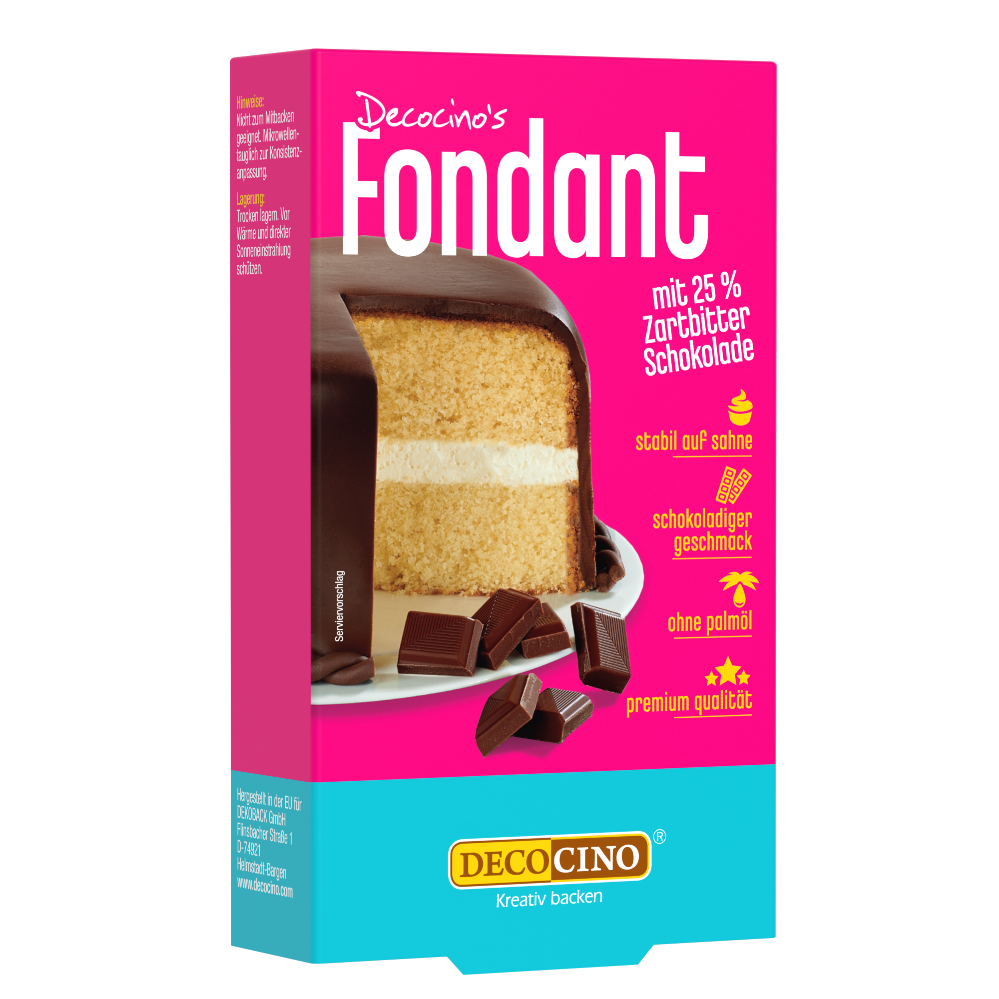 Fondant mit 25% Zartbitterschokolade (250g)
