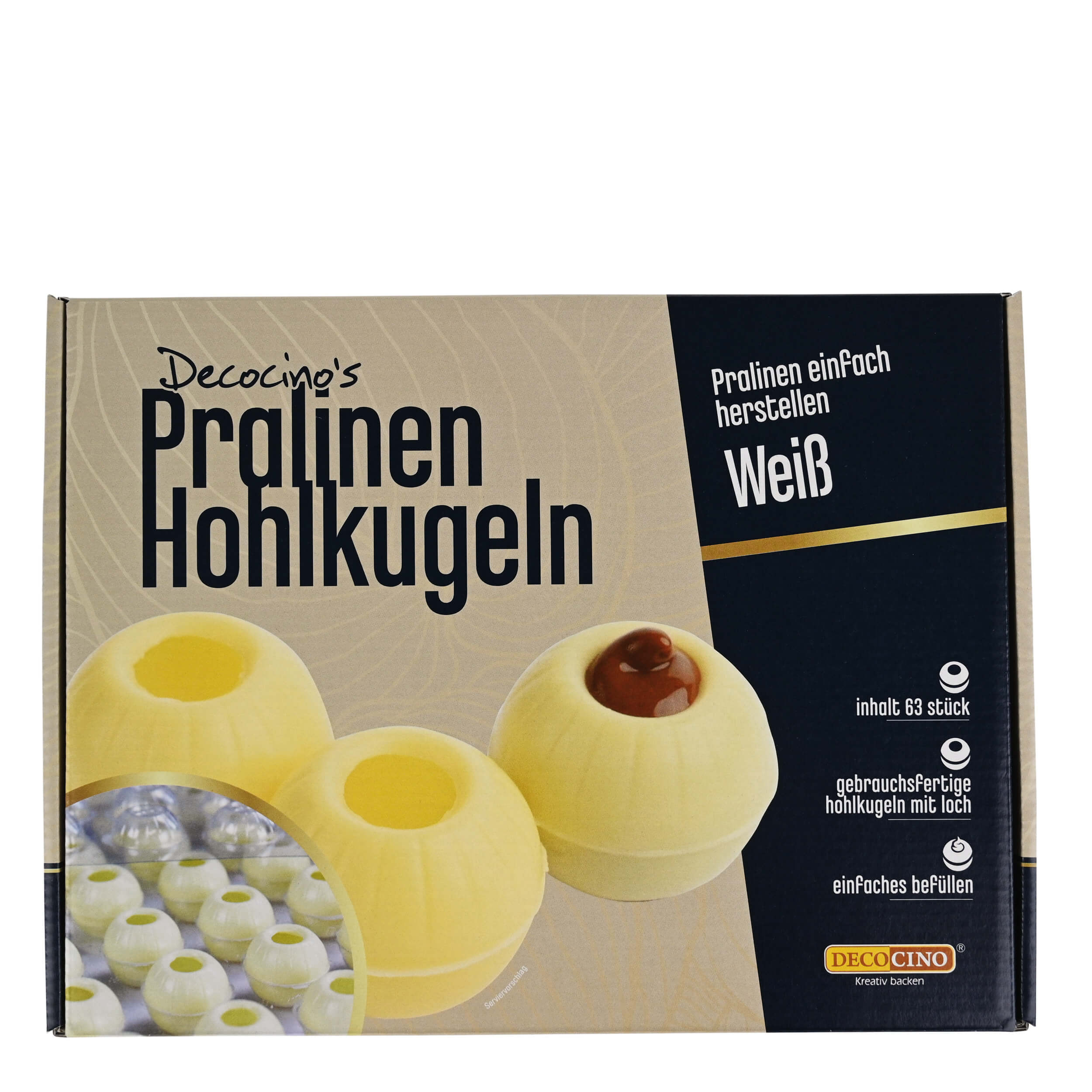 Pralinen-Hohlkugeln Weiße Schokolade (63 St.)