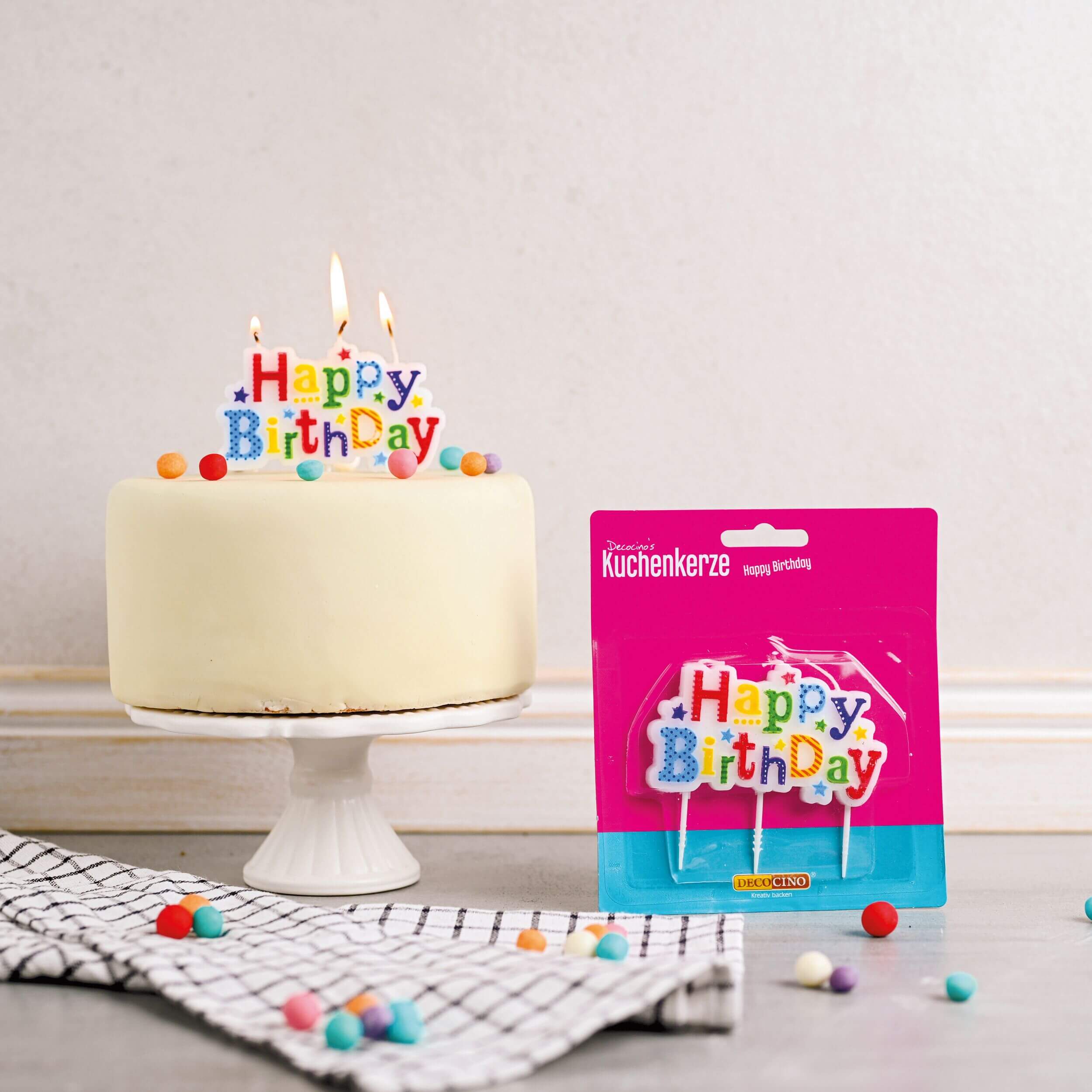 Kuchenkerze Happy Birthday