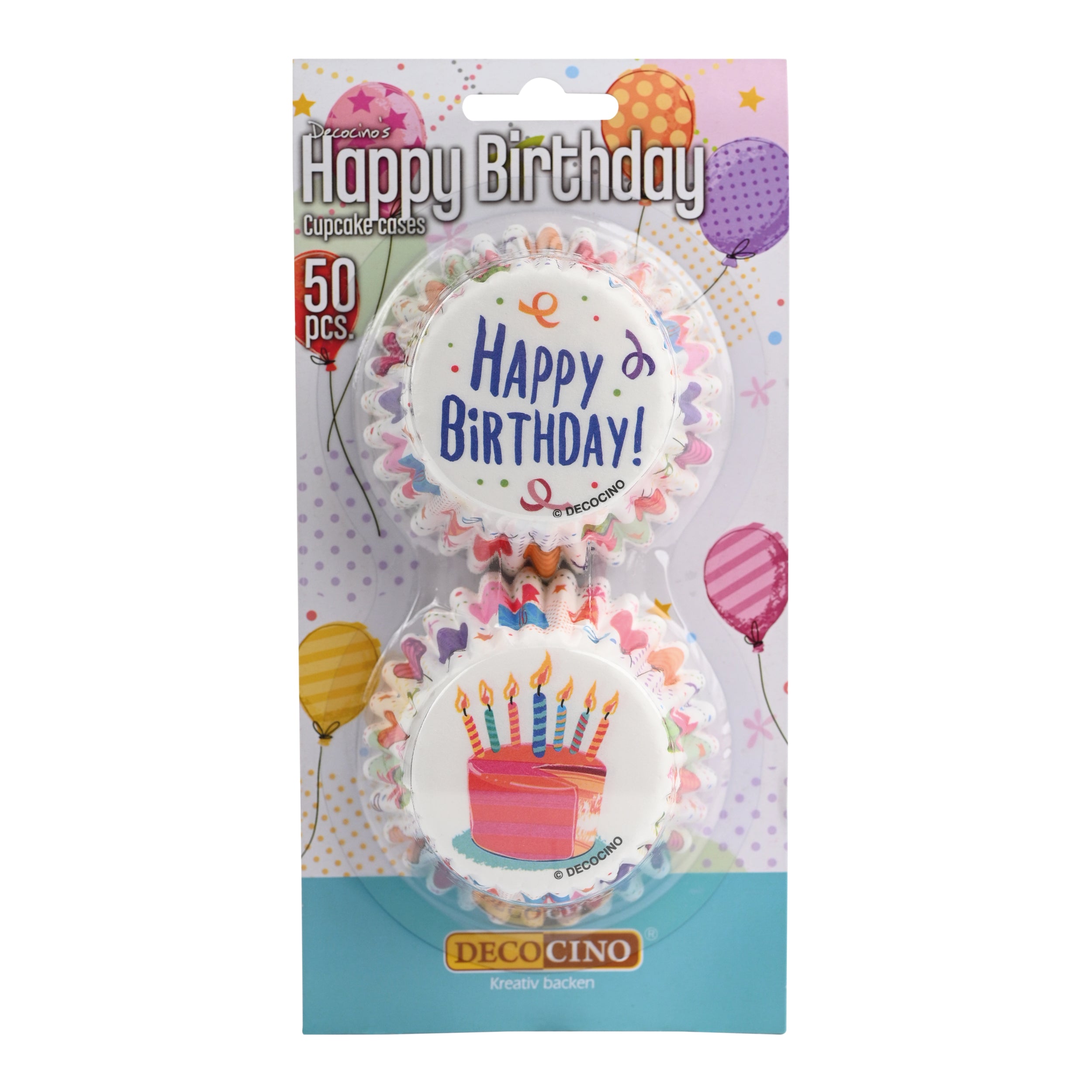 Happy Birthday muffin cups (50 pieces)