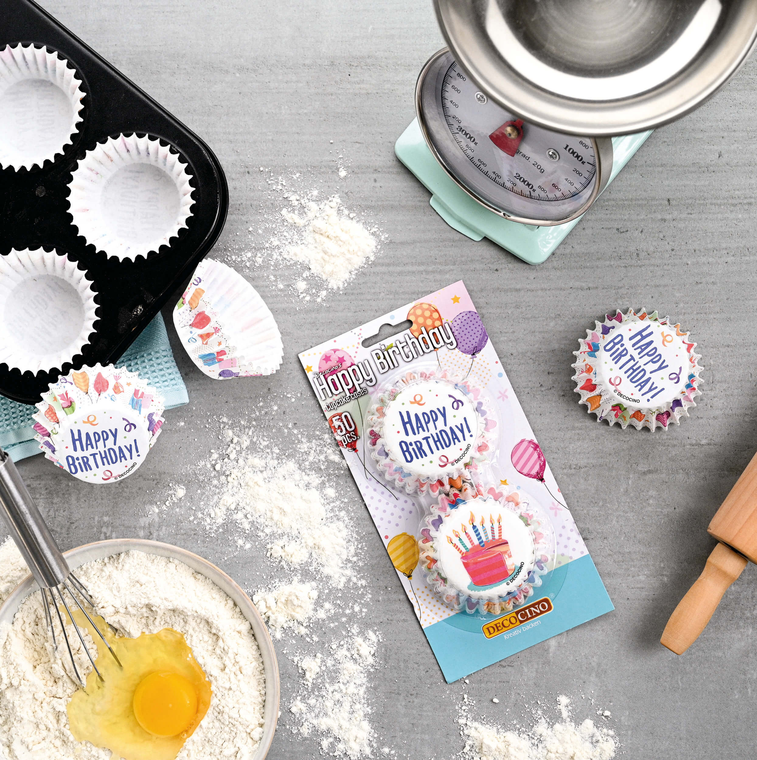 Happy Birthday muffin cups (50 pieces)