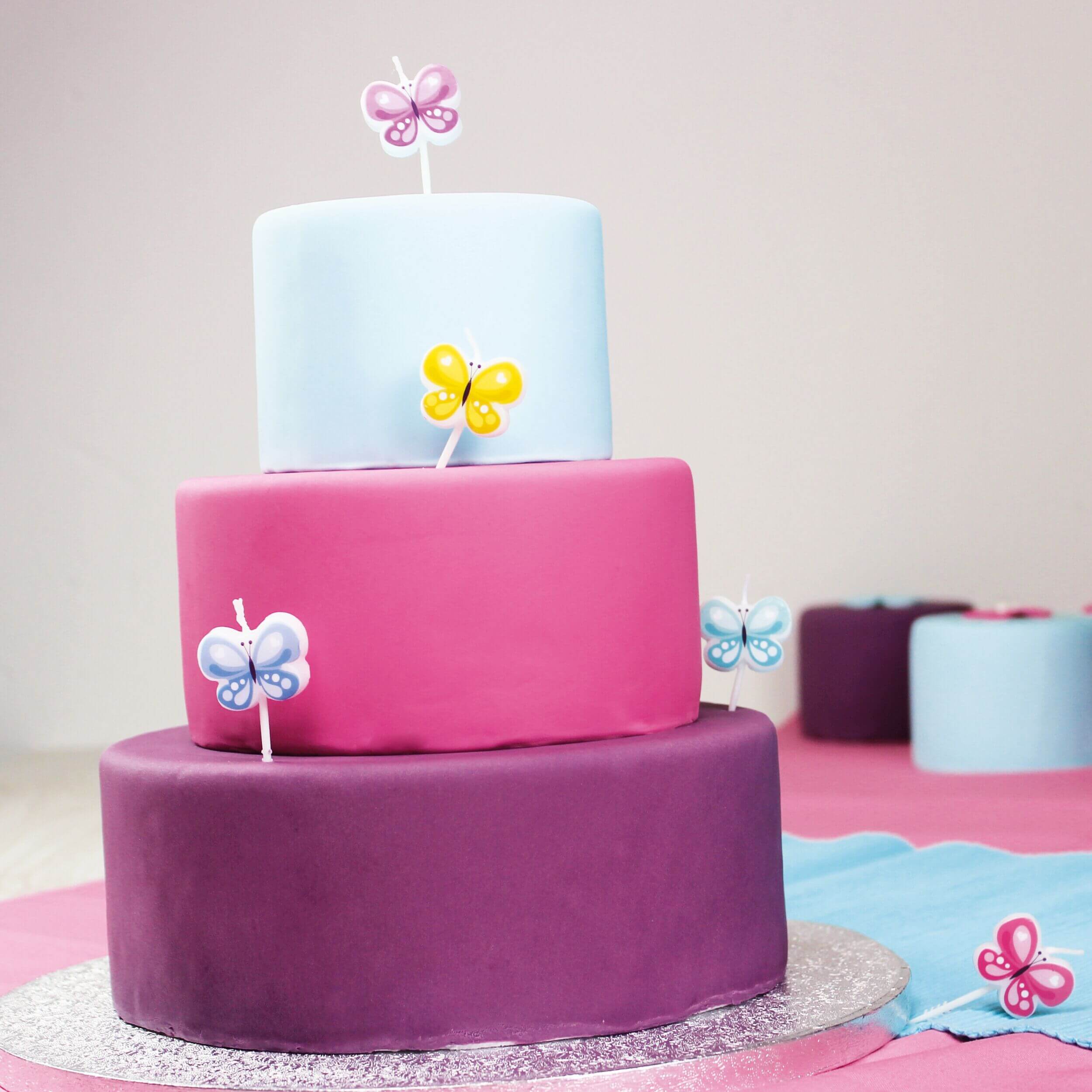 Kuchenkerze Schmetterlinge (5 Stück)