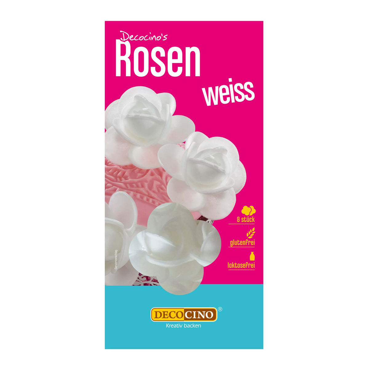 Oblaten-Rosen Weiß (8 Stück)