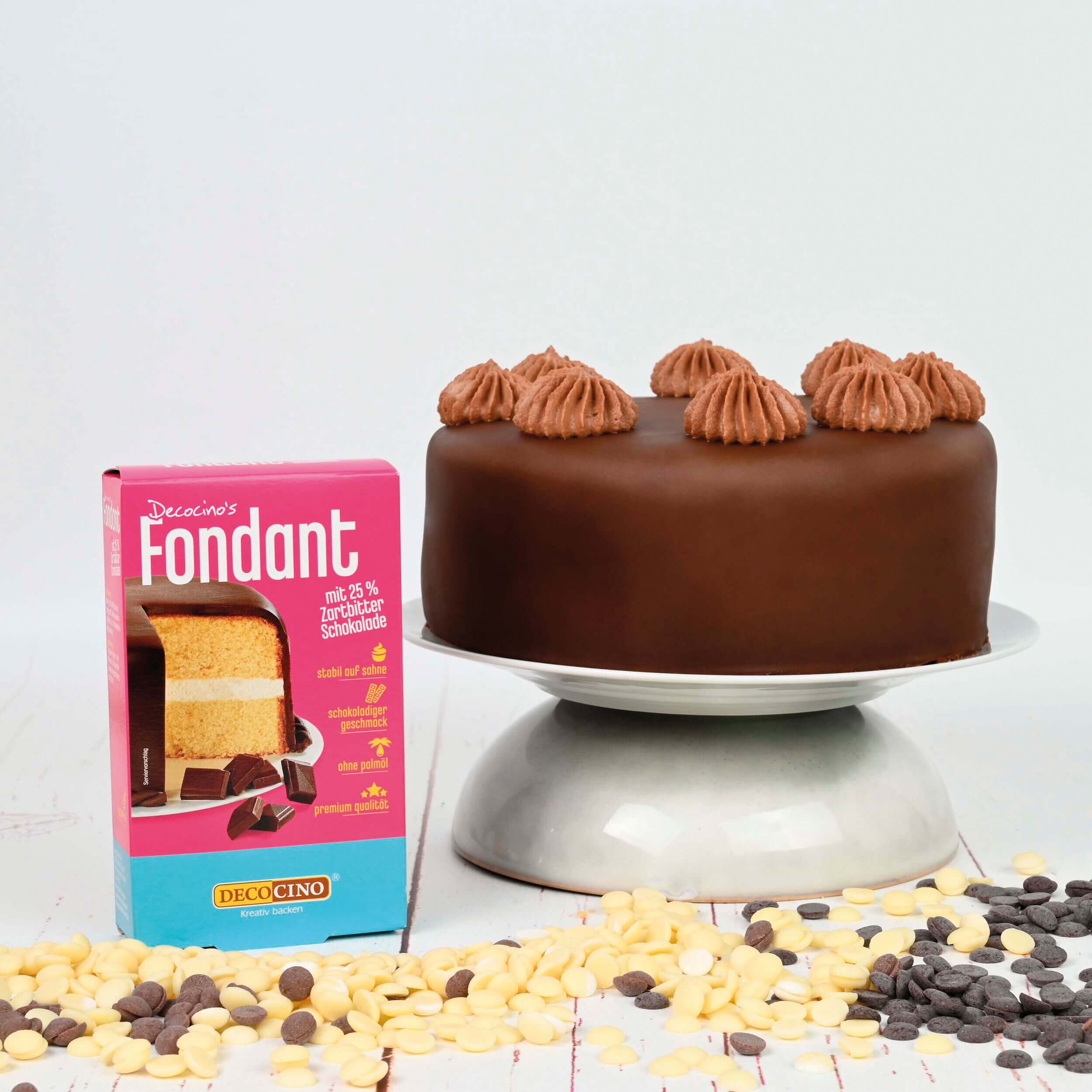 Fondant mit 25% Zartbitterschokolade (250g)