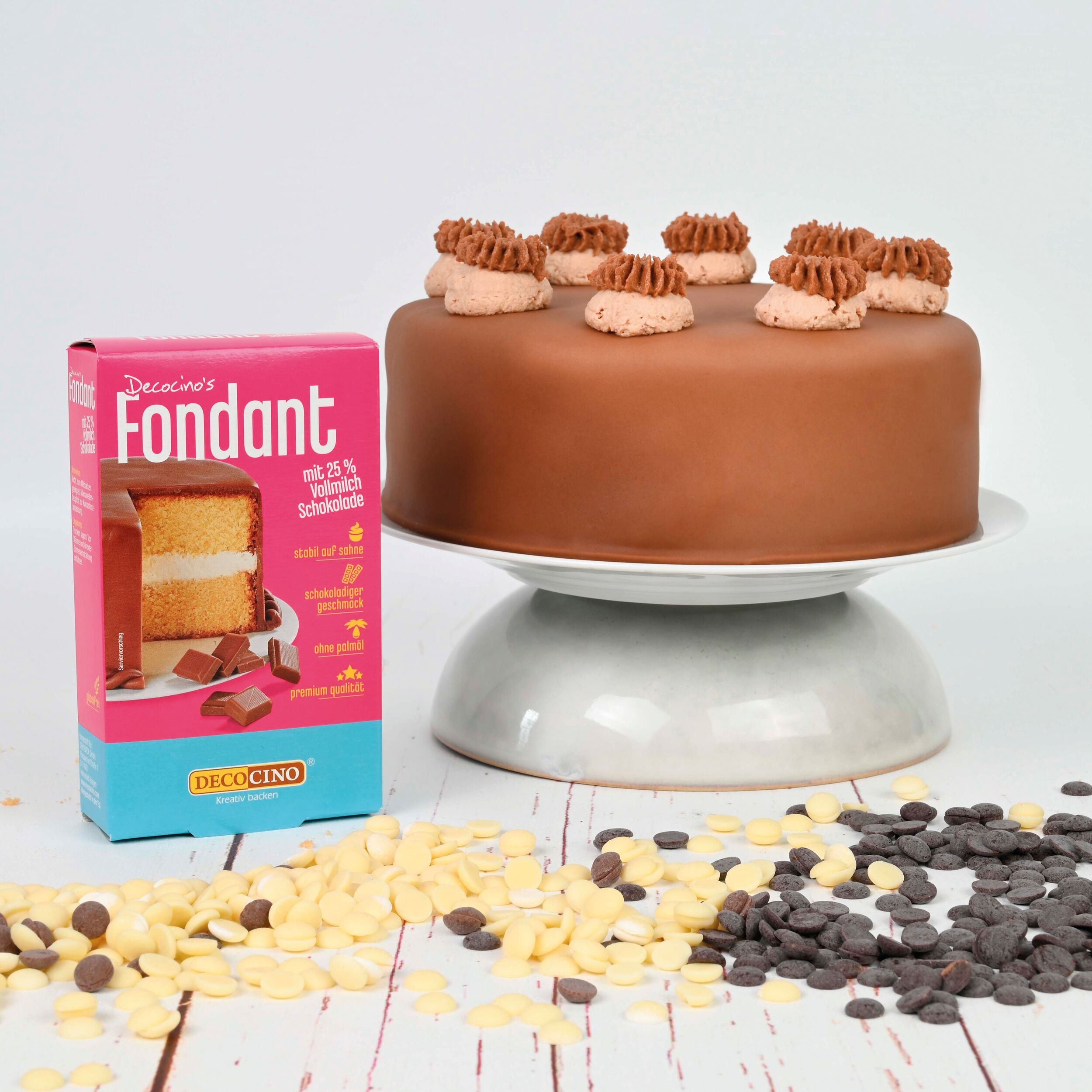 Fondant with 25% milk chocolate (250g)