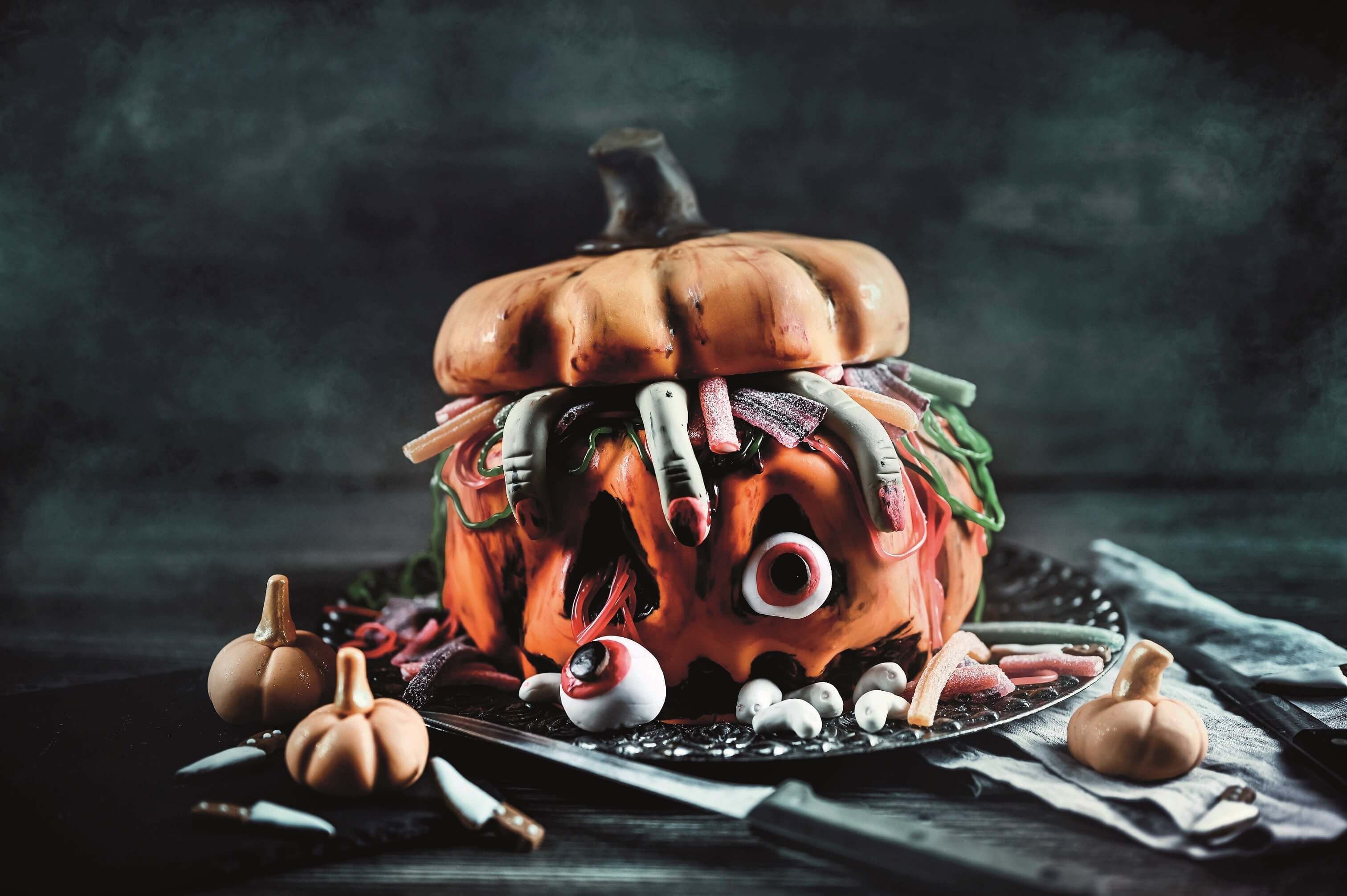 Rezept Halloween Kürbistorte