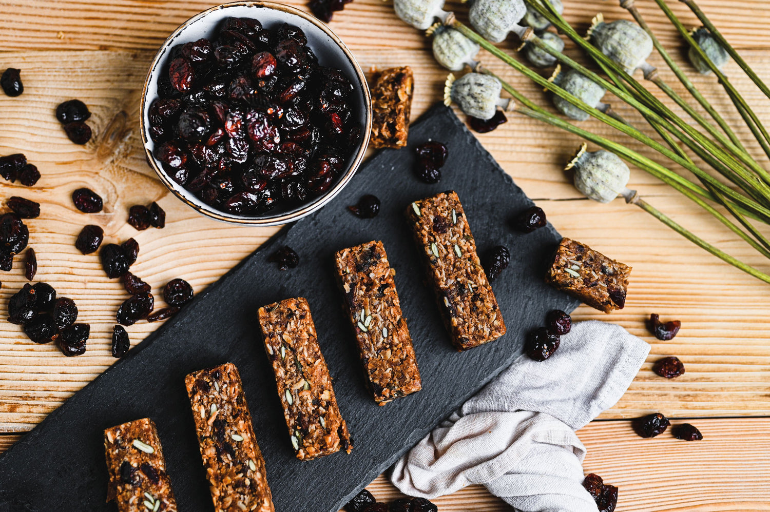 Müsliriegel mit Cranberries