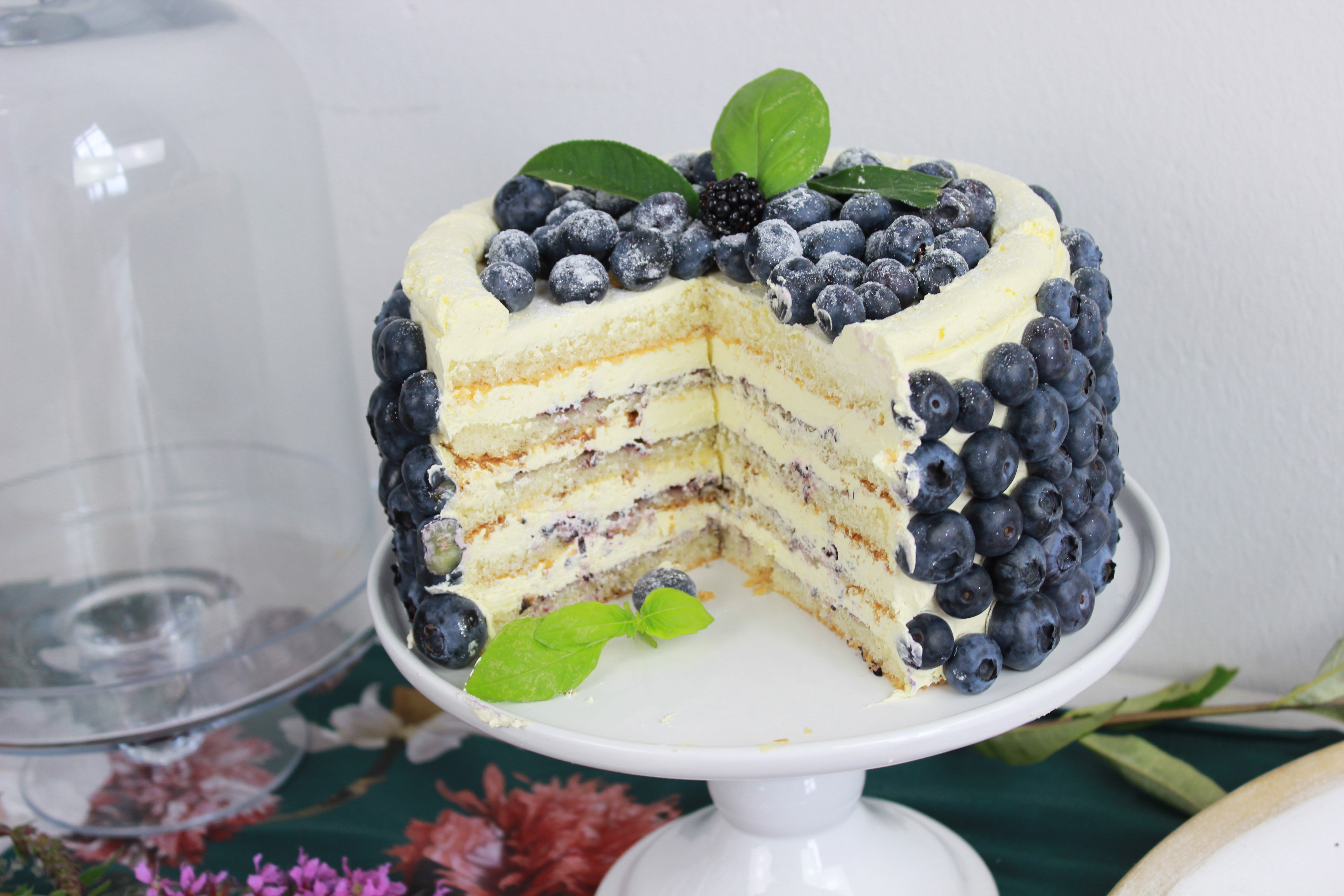 Blaubeertorte mit Vanillecreme