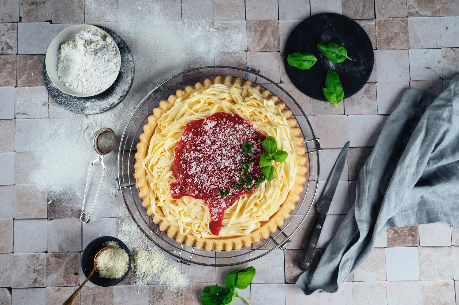 Spaghetti-Kuchen