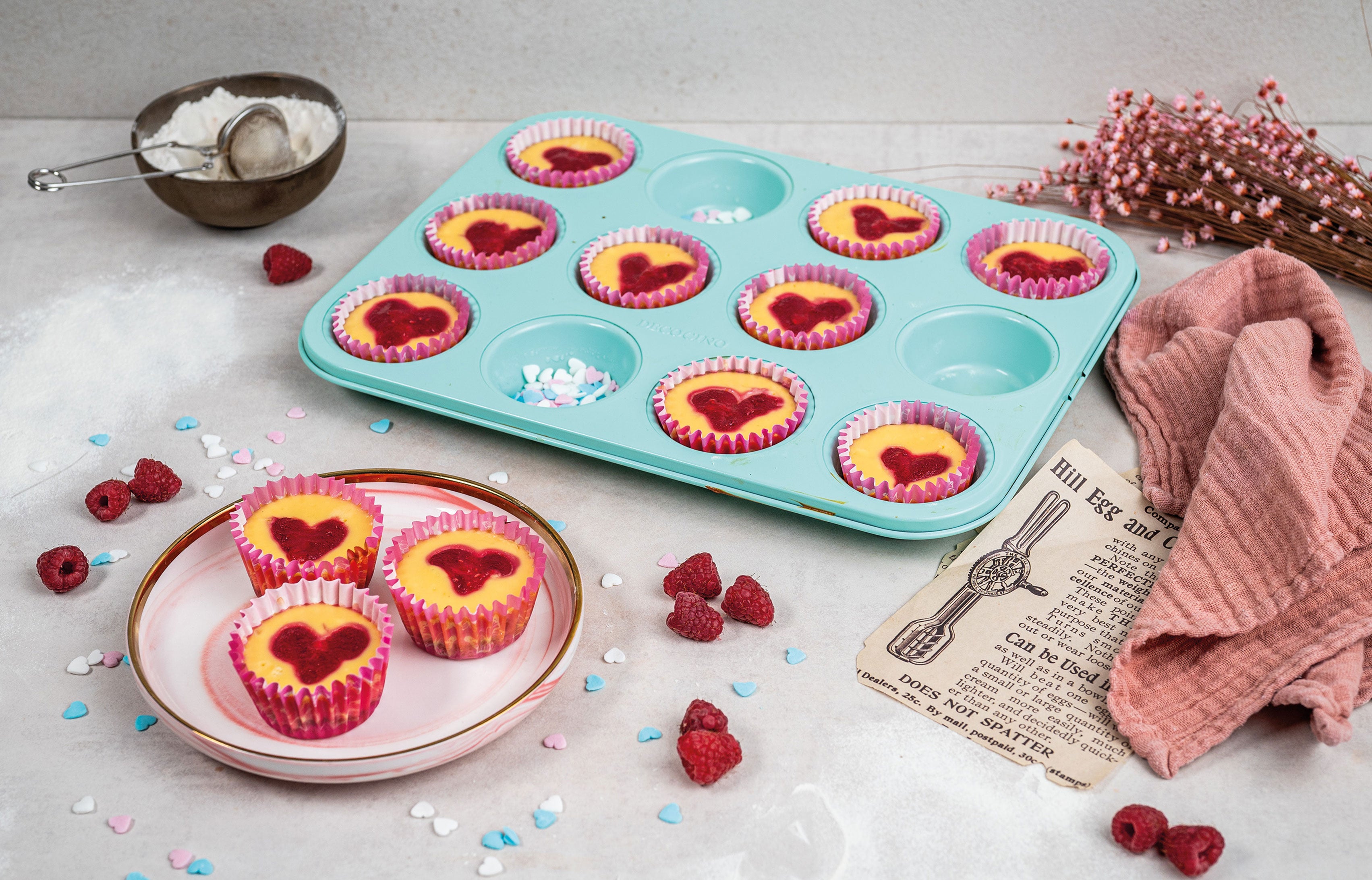 Herzige Käsekuchen-Muffins