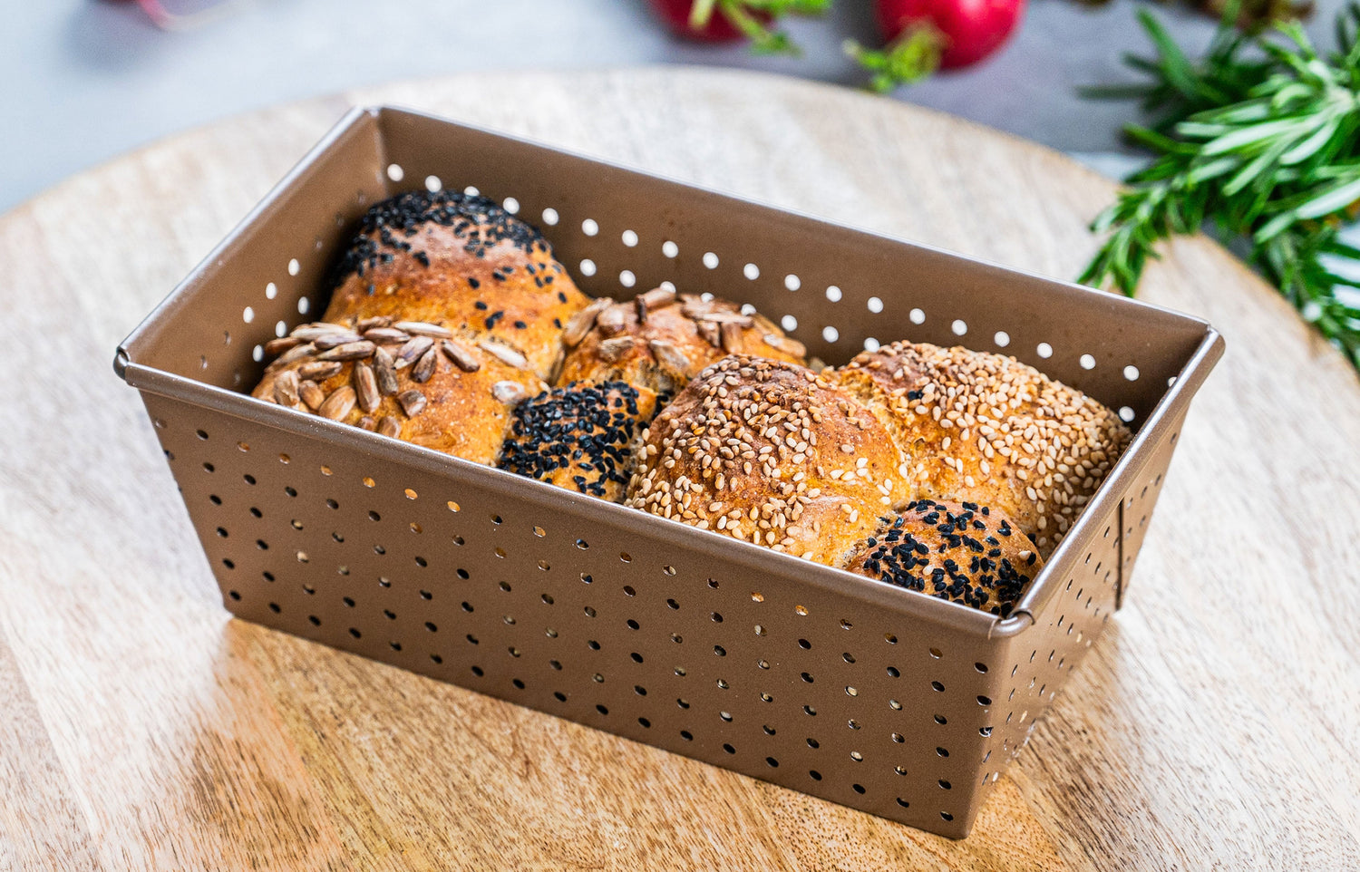 Rustikale Brötchen aus der Kastenform