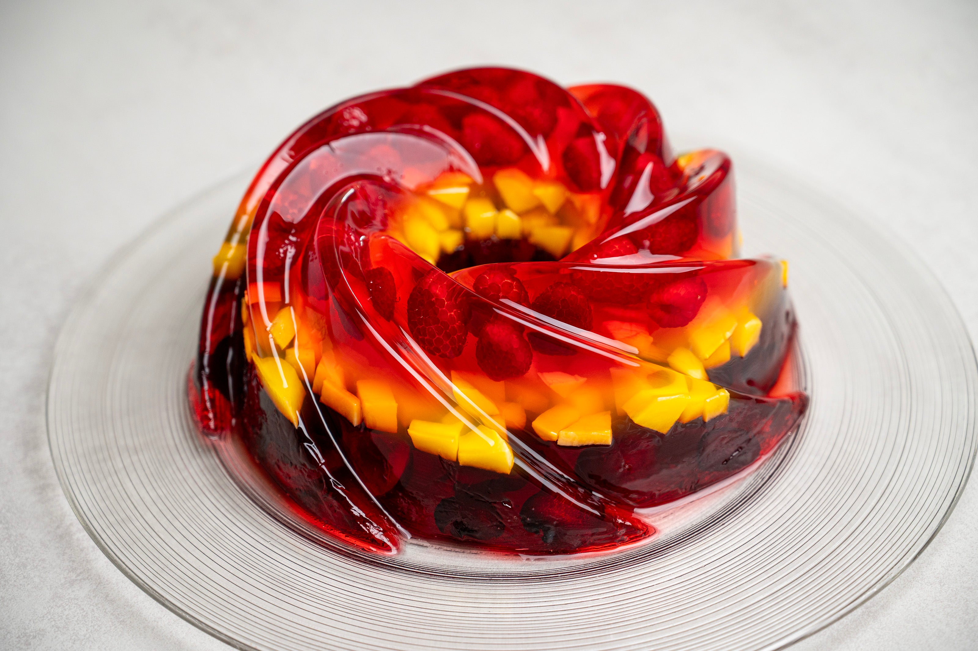 Götterspeise-Frucht Torte