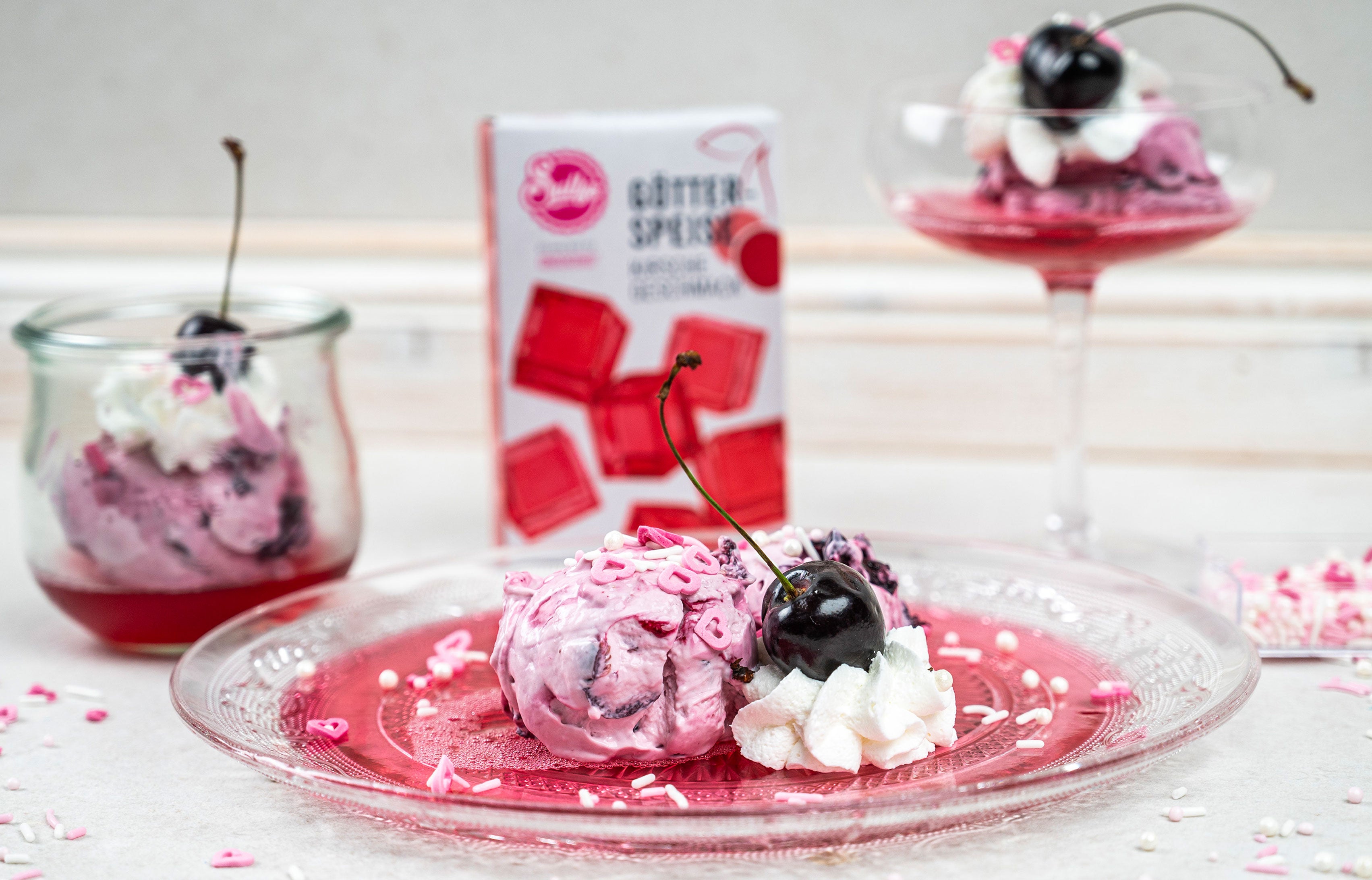 Götterspeise-Eis Kirsch