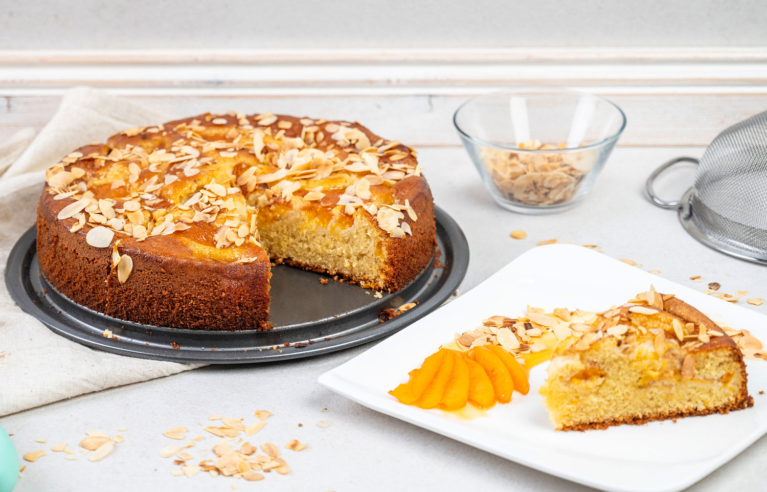 Versunkener Aprikosenkuchen