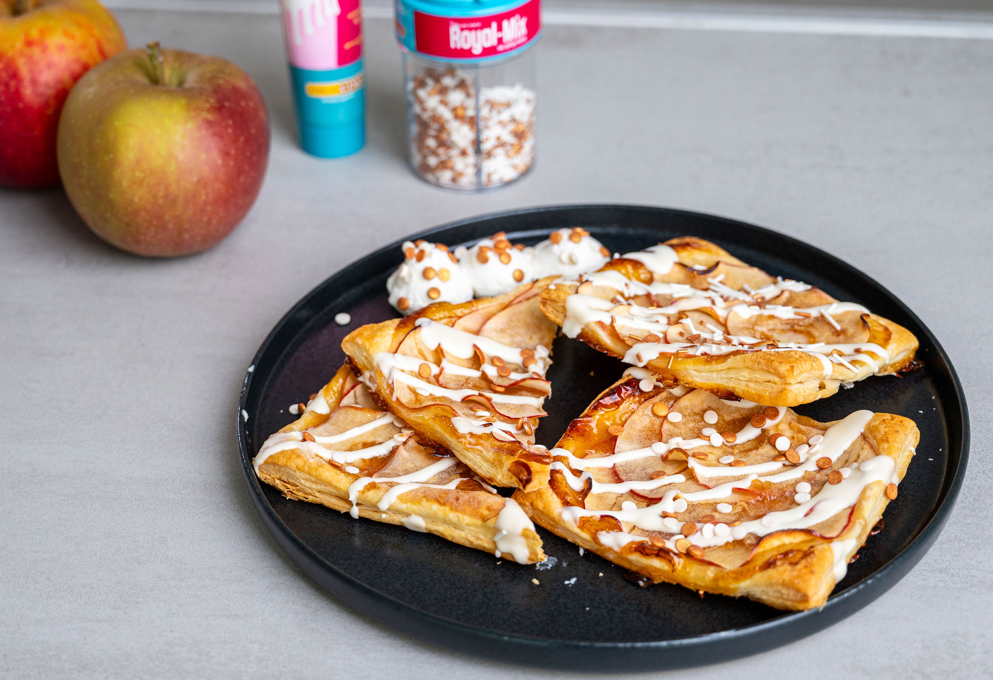 Apfel-Blätterteig-Schnitten