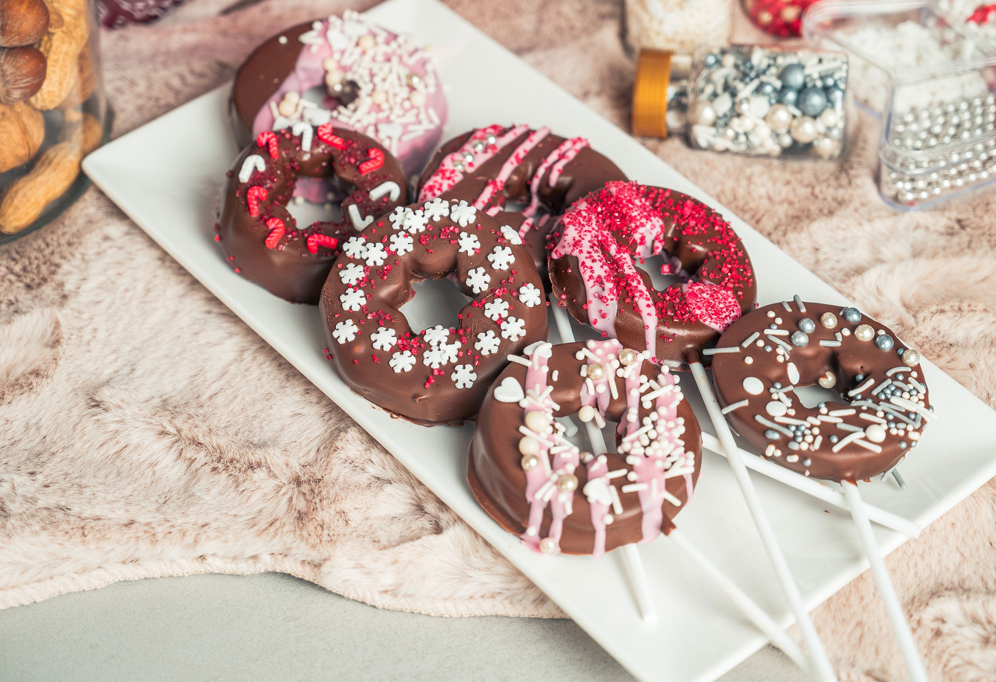 Schokoapfel am Stiel