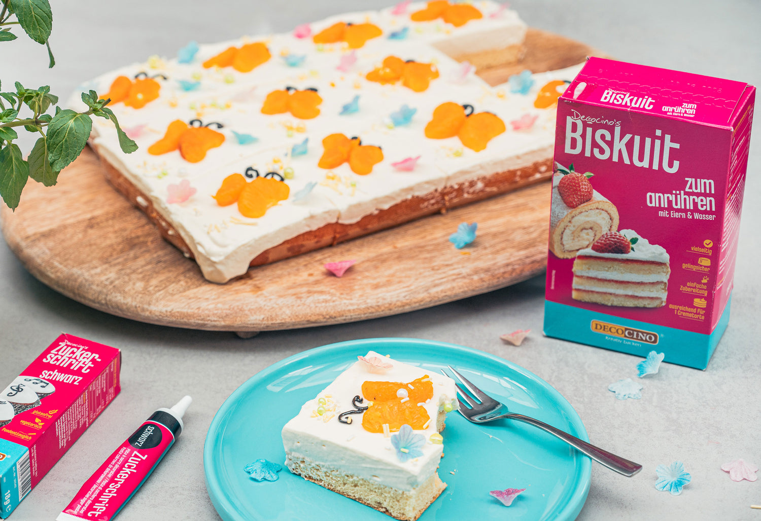 Mandarinen-Schmetterlingskuchen